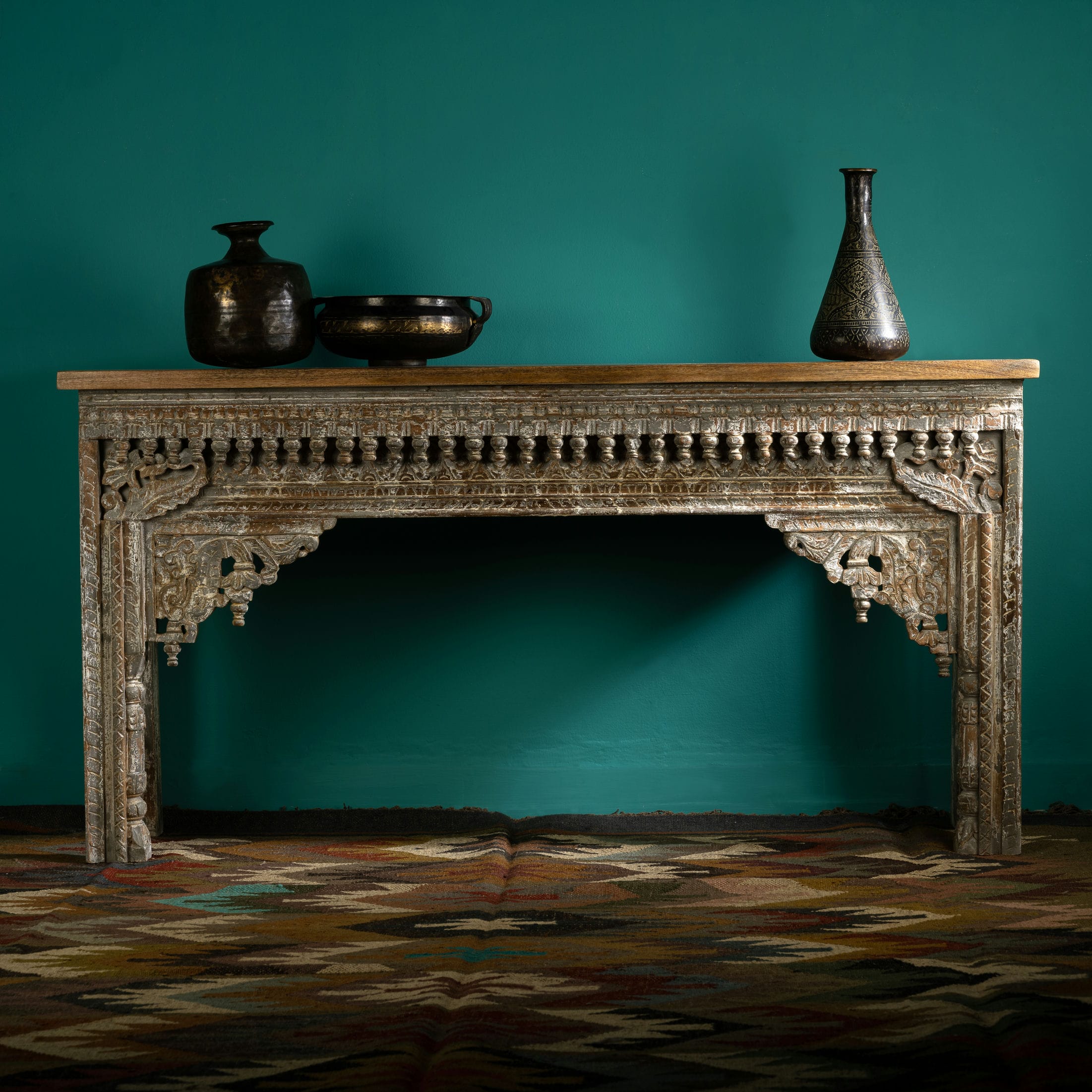 Antique look console table