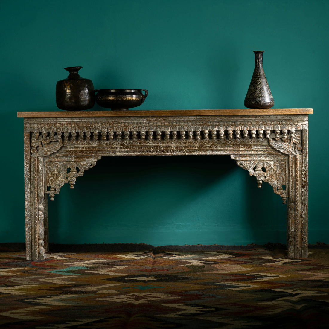 Antique look console table