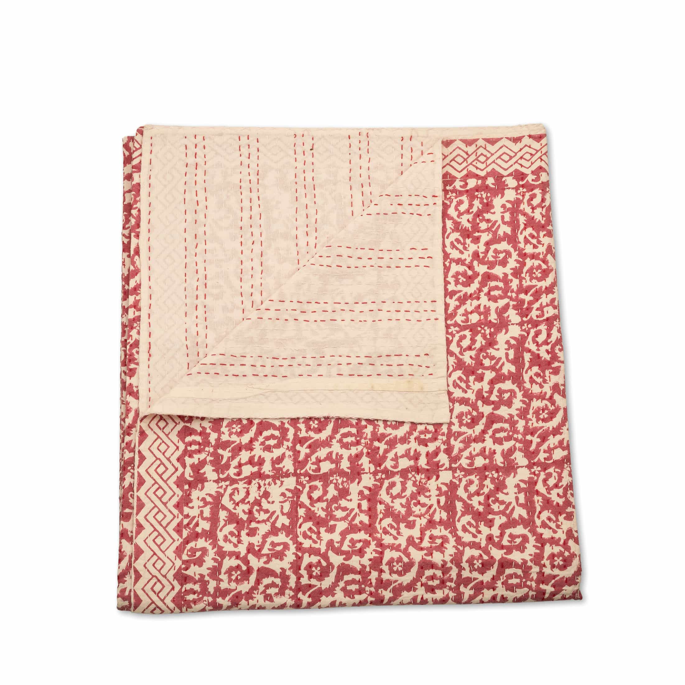 Berry Lattice Printed Coverlet