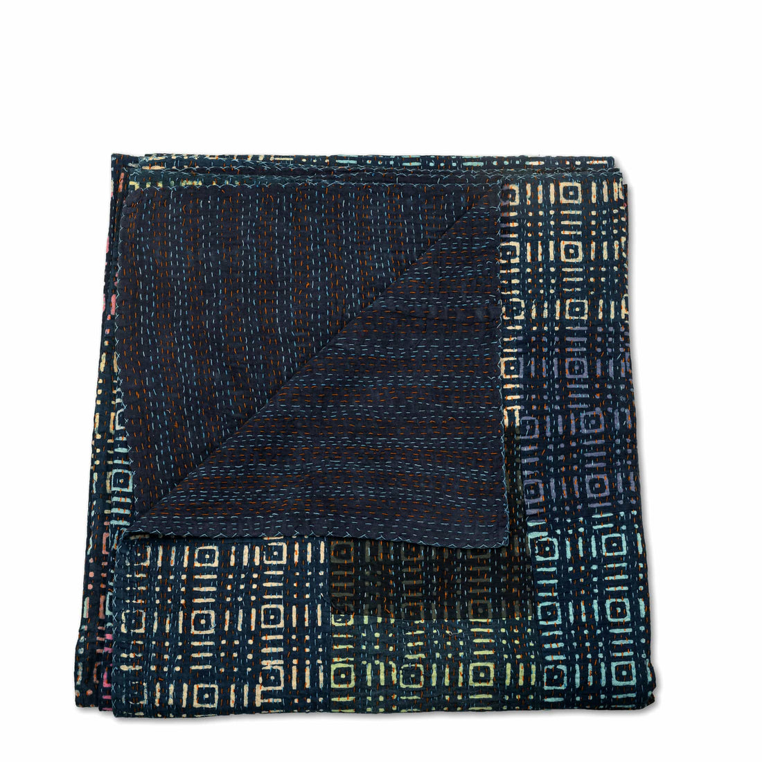 Hand-Blocked and Hand-Quilted Cotton Bedcover – Artisanal Heritage Meets Modern Comfort