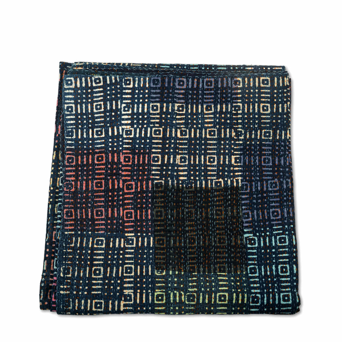 Hand-Blocked and Hand-Quilted Cotton Bedcover – Artisanal Heritage Meets Modern Comfort