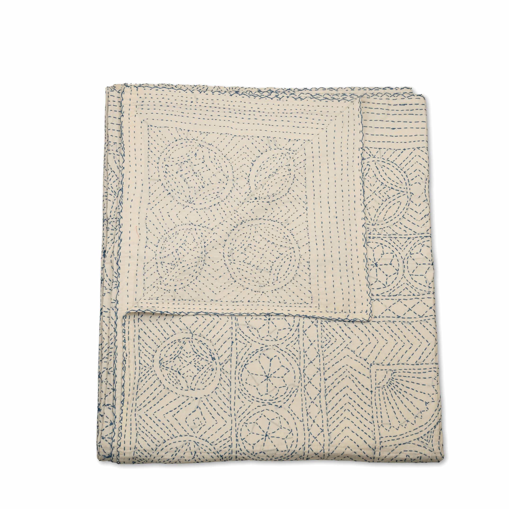 Indigo Mandala Coverlet