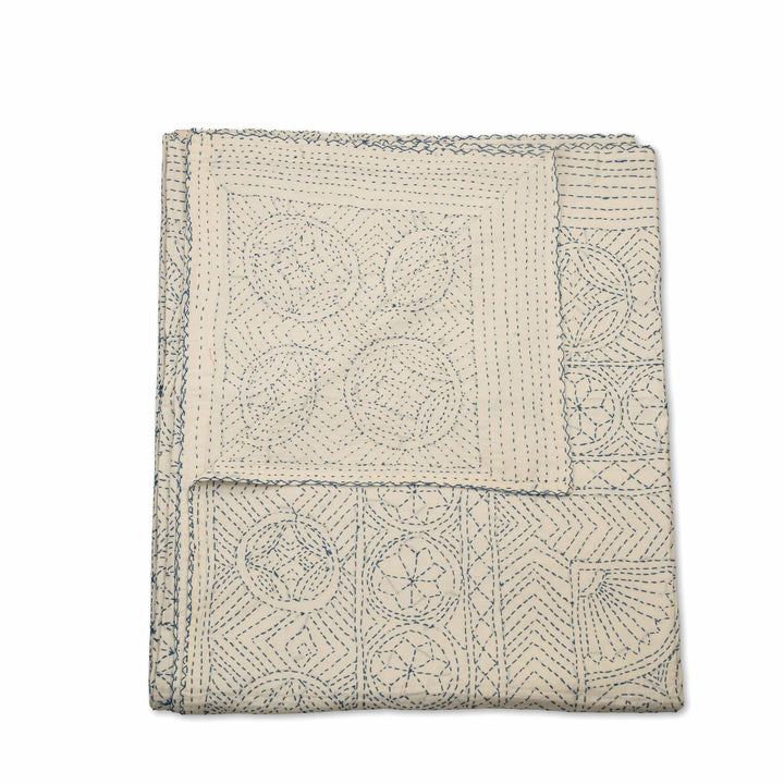 Indigo Mandala Coverlet