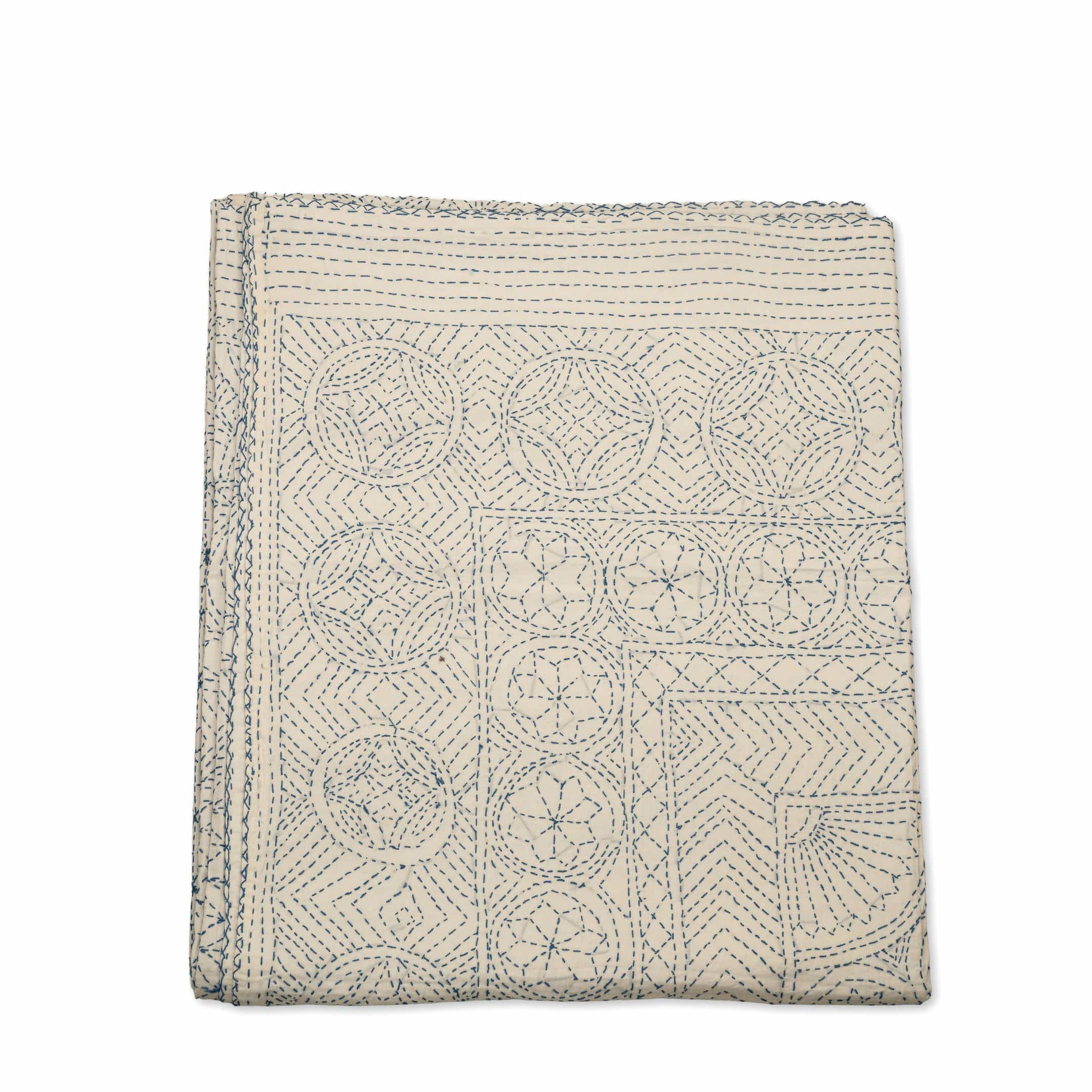 Indigo Mandala Coverlet
