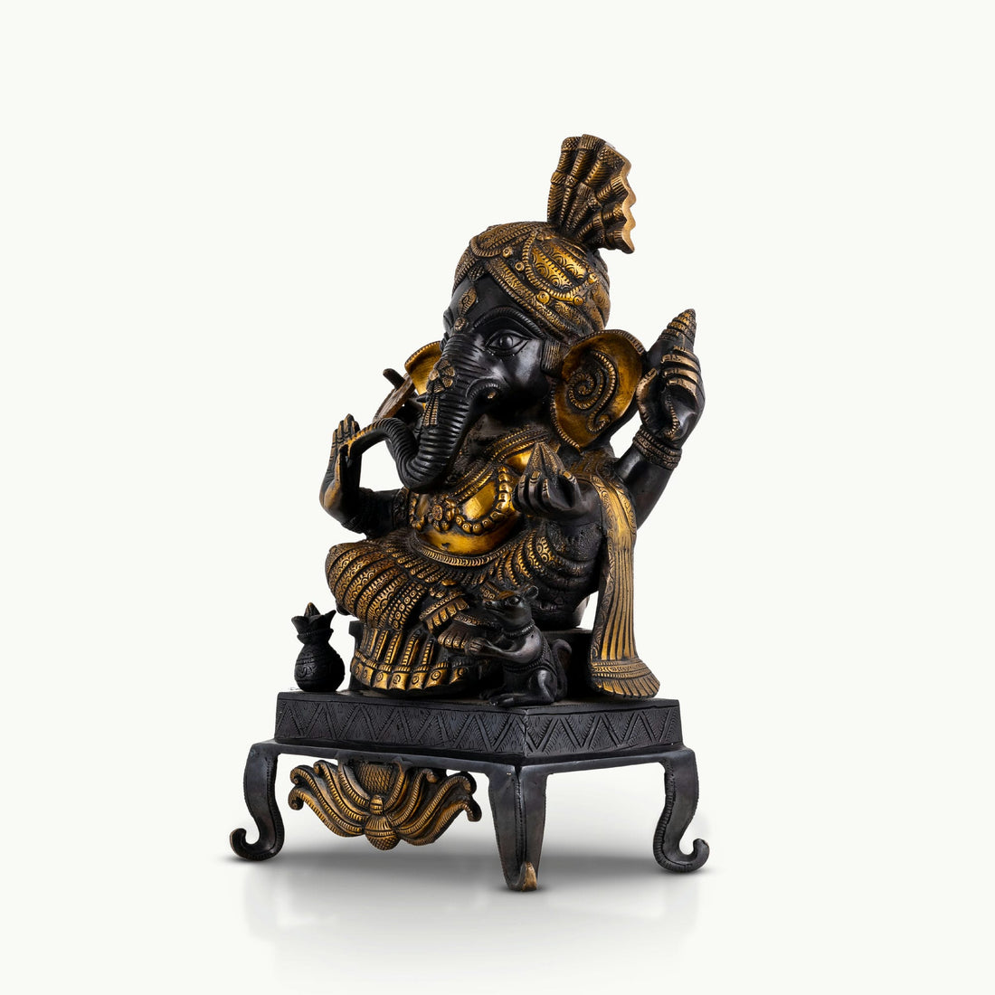 Unique Finishing Brass Ganesh Ji God Statue