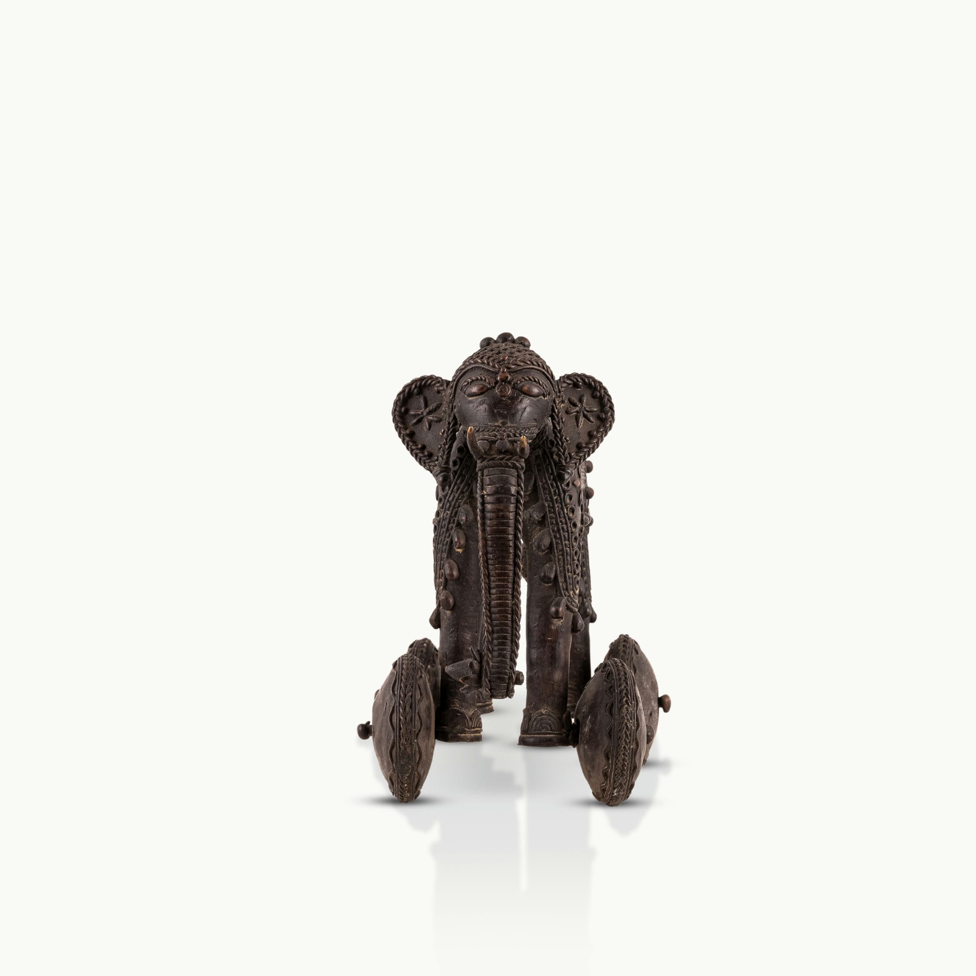 Dhokra Brass Wheeled Elephant: The Ceremonial Chariot