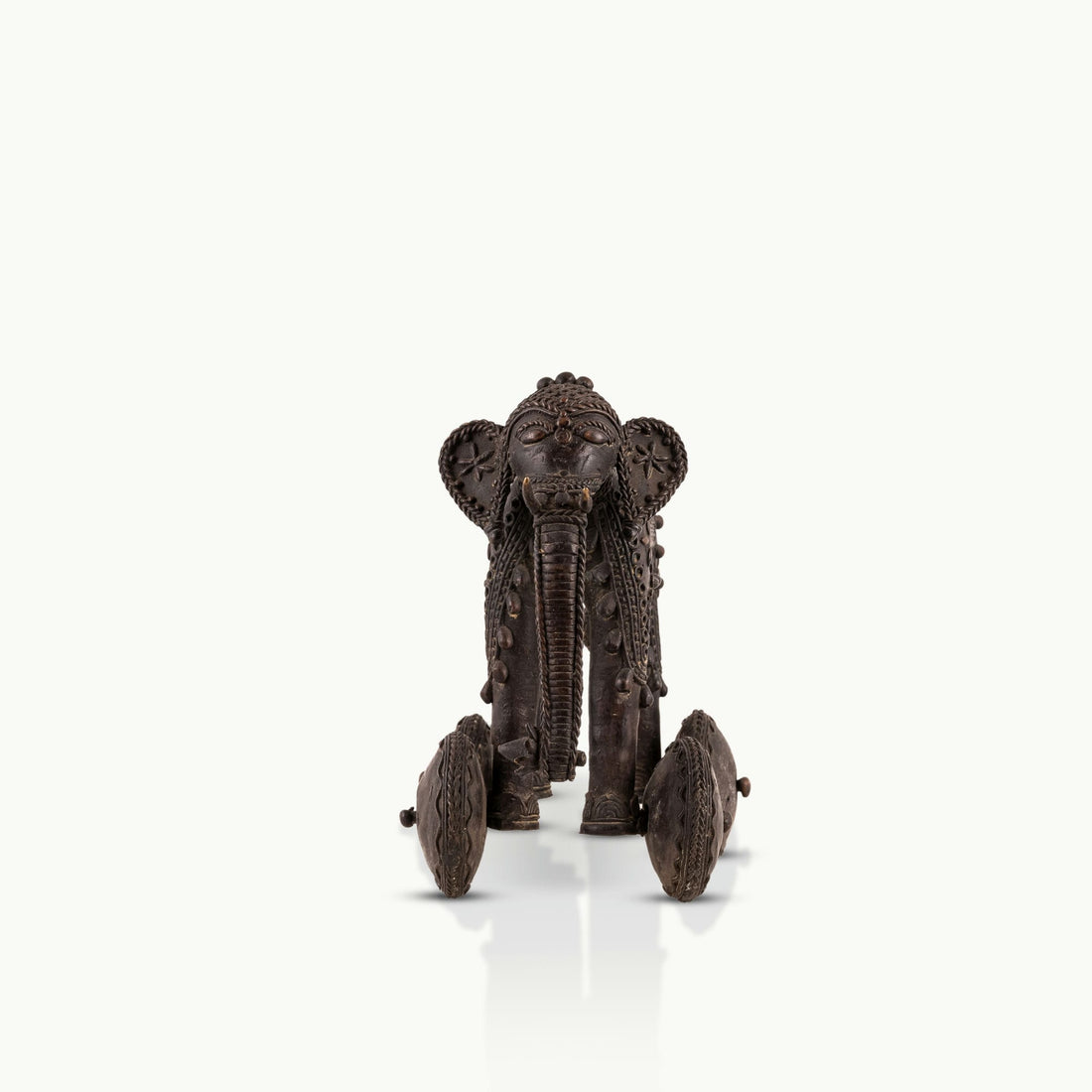 Dhokra Brass Wheeled Elephant: The Ceremonial Chariot
