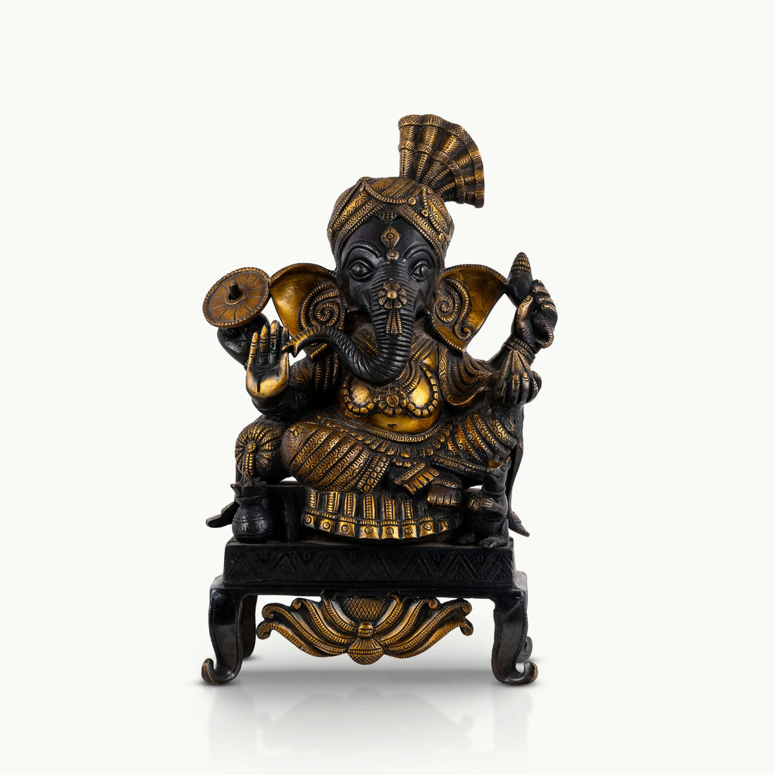 Unique Finishing Brass Ganesh Ji God Statue