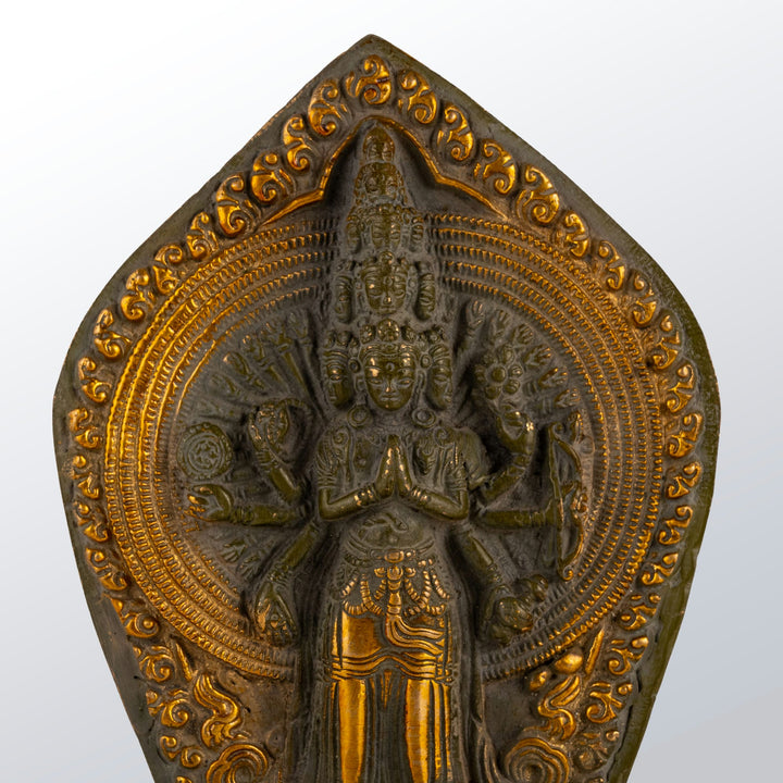 11-Headed Brass Avalokiteshvara Statue: The Compassionate Observer