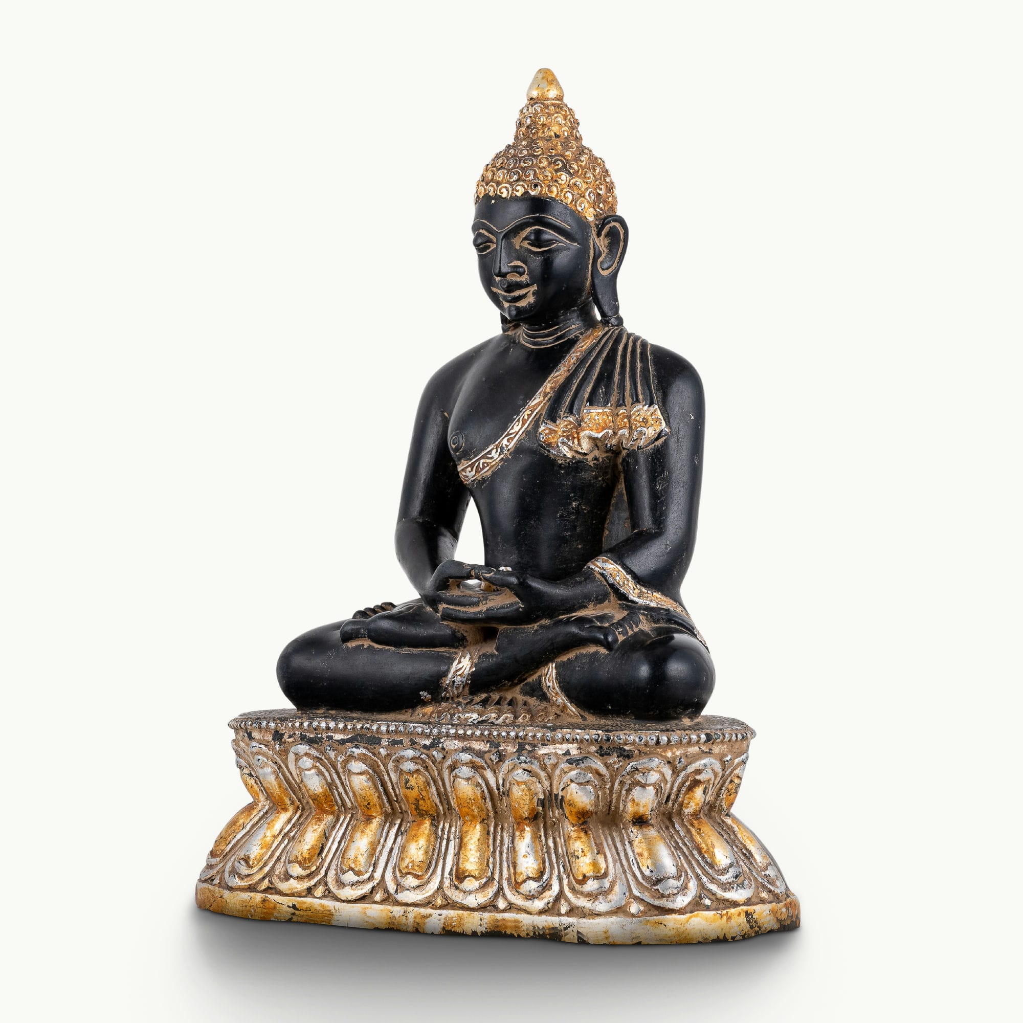 Black Finish Sitting Buddha Statue