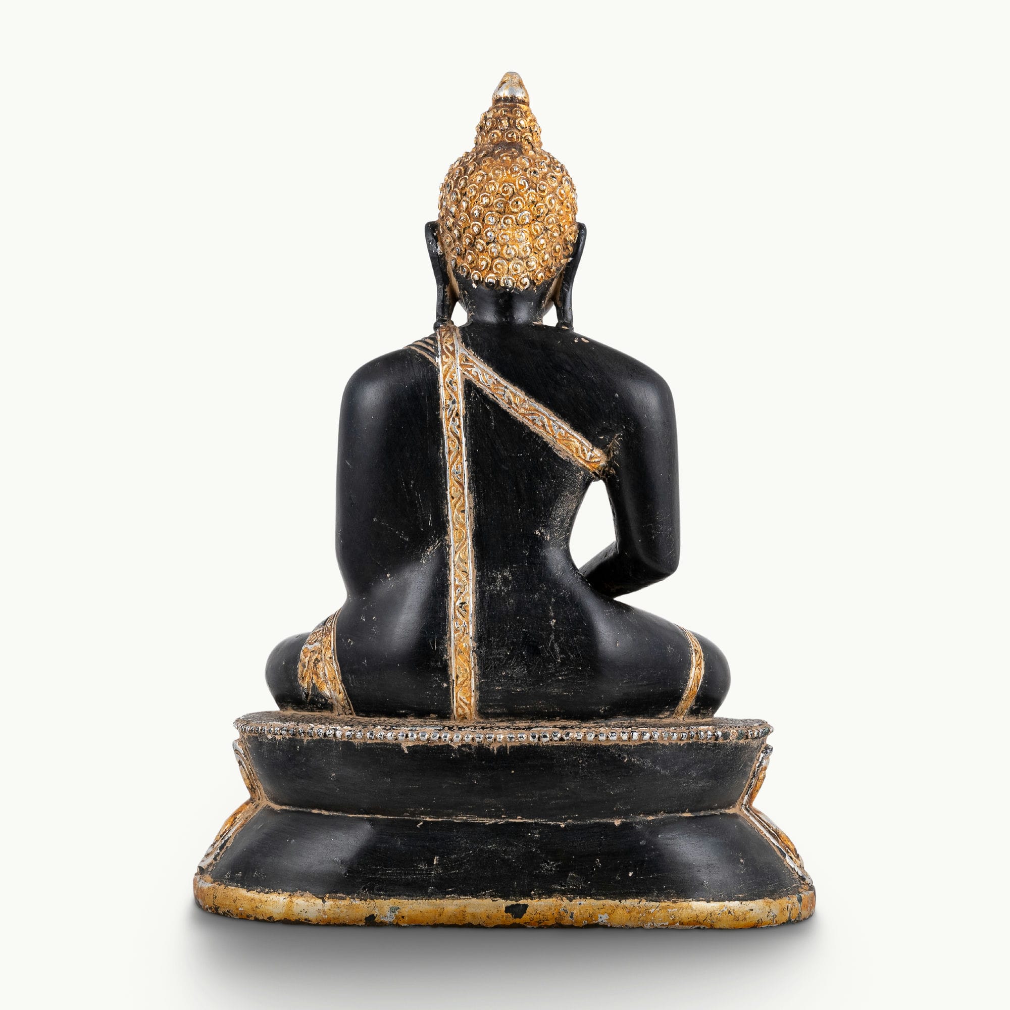 Black Finish Sitting Buddha Statue