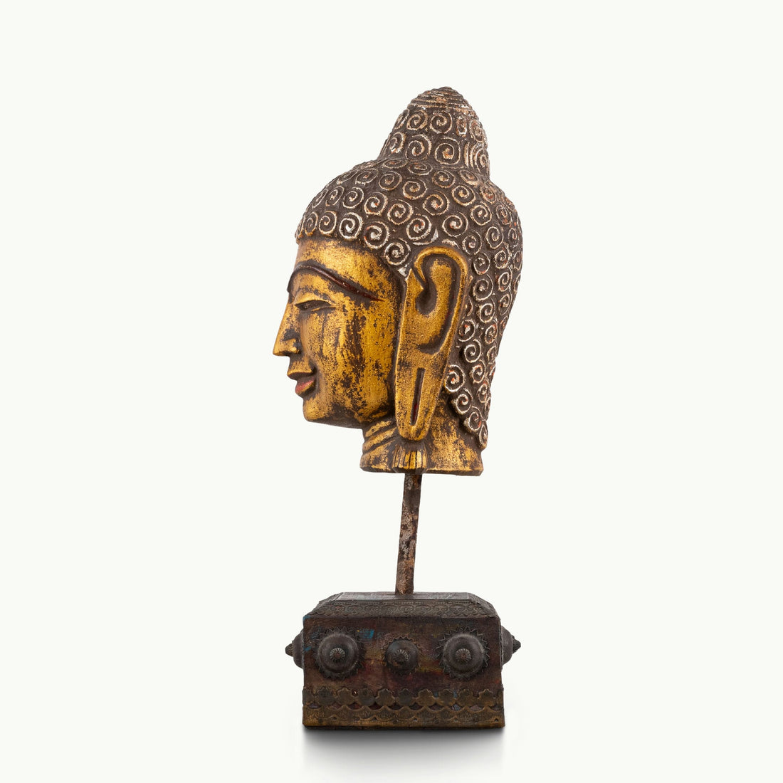 Wooden Buddha face bracket