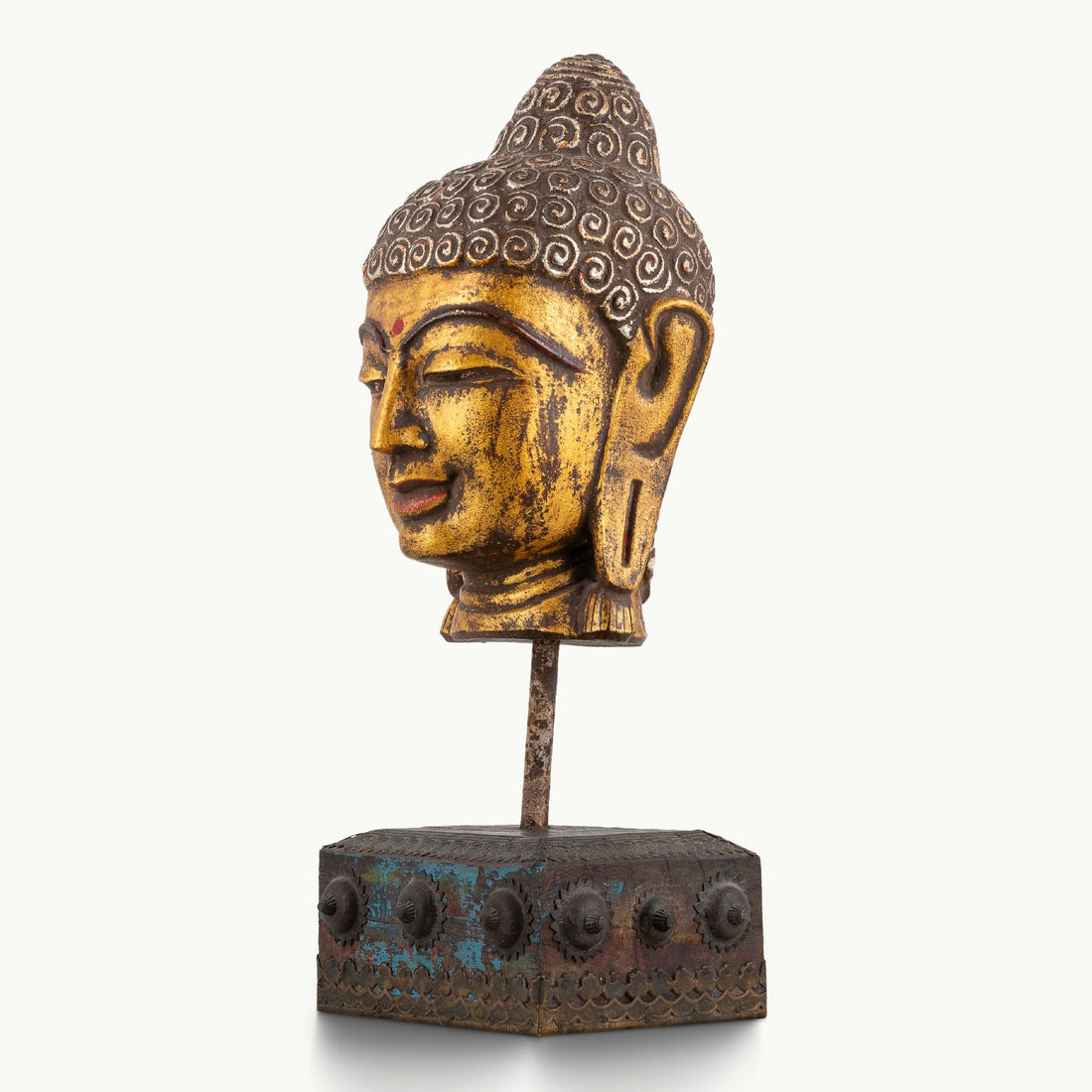 Wooden Buddha face bracket