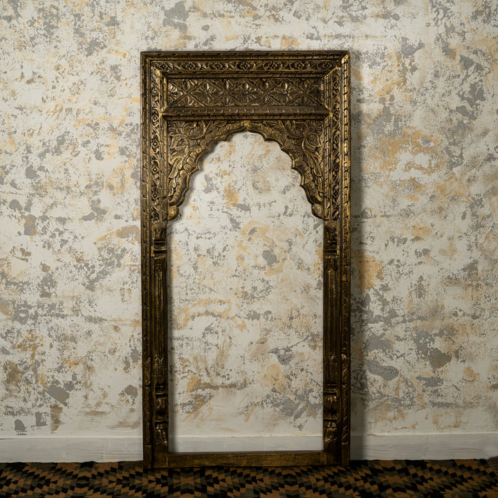Antique finish wooden mirror frame