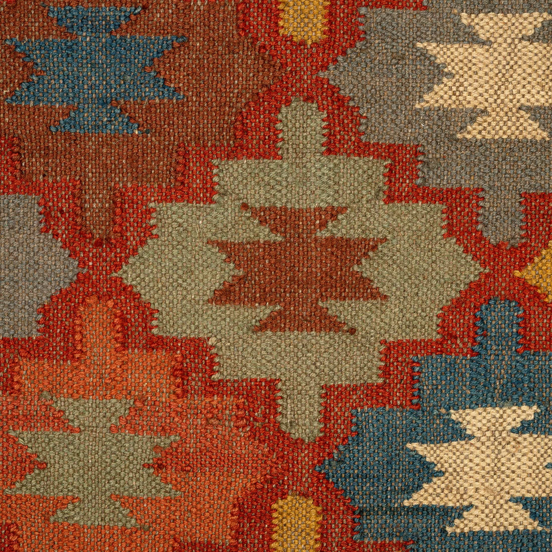 Handwoven Wool Jute Rug – Timeless Kilim Design for Your Home