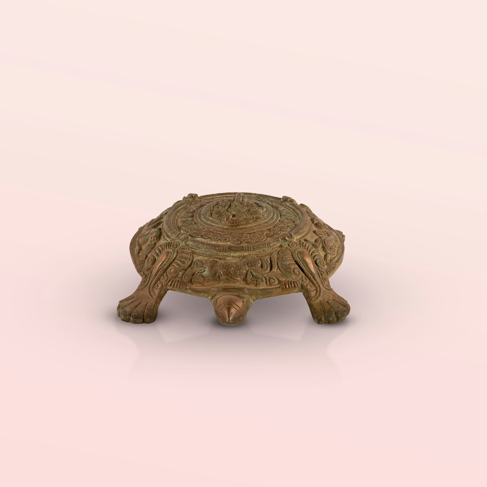 Brass Ganesha Tortoise Idol: The Cosmic Mandala