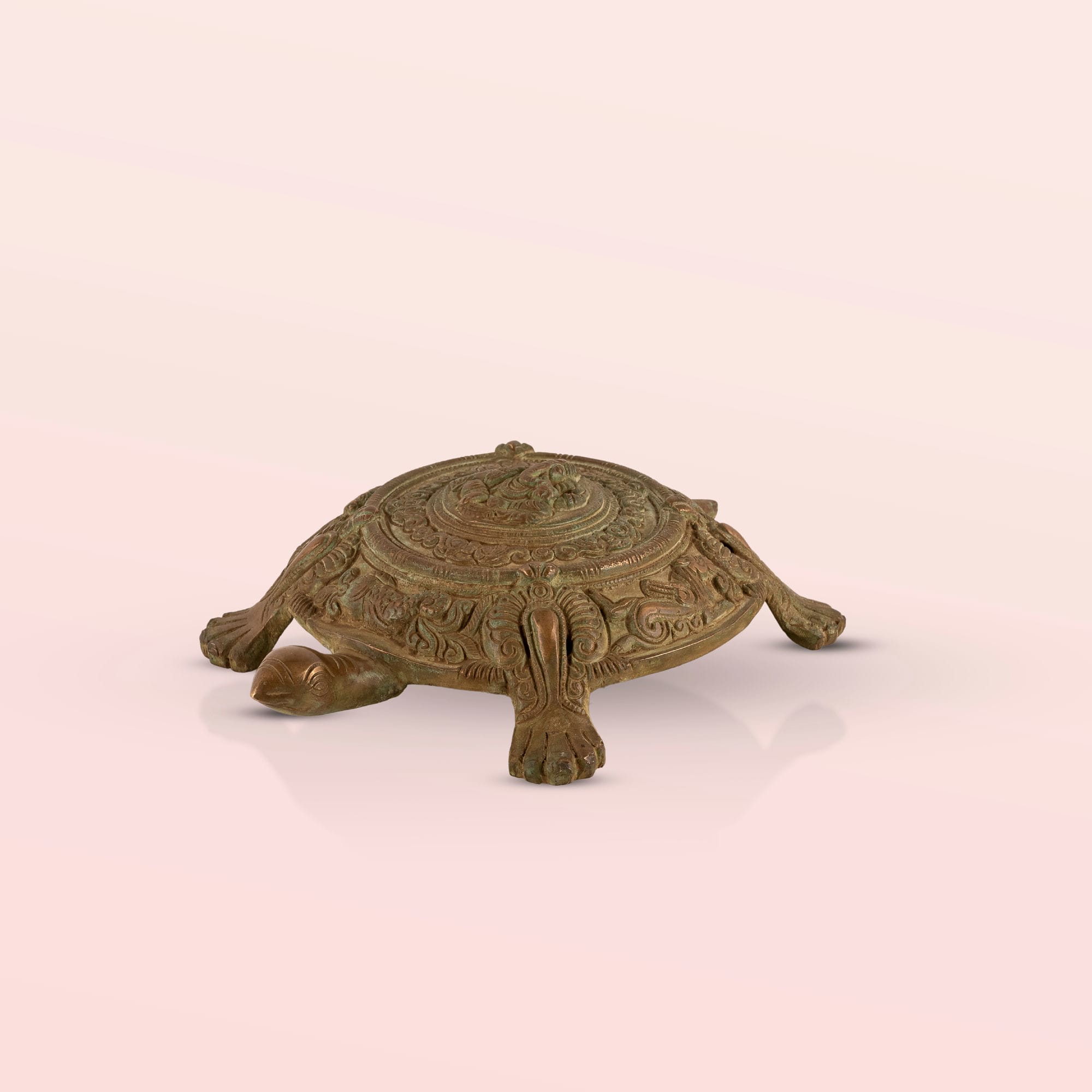 Brass Ganesha Tortoise Idol: The Cosmic Mandala