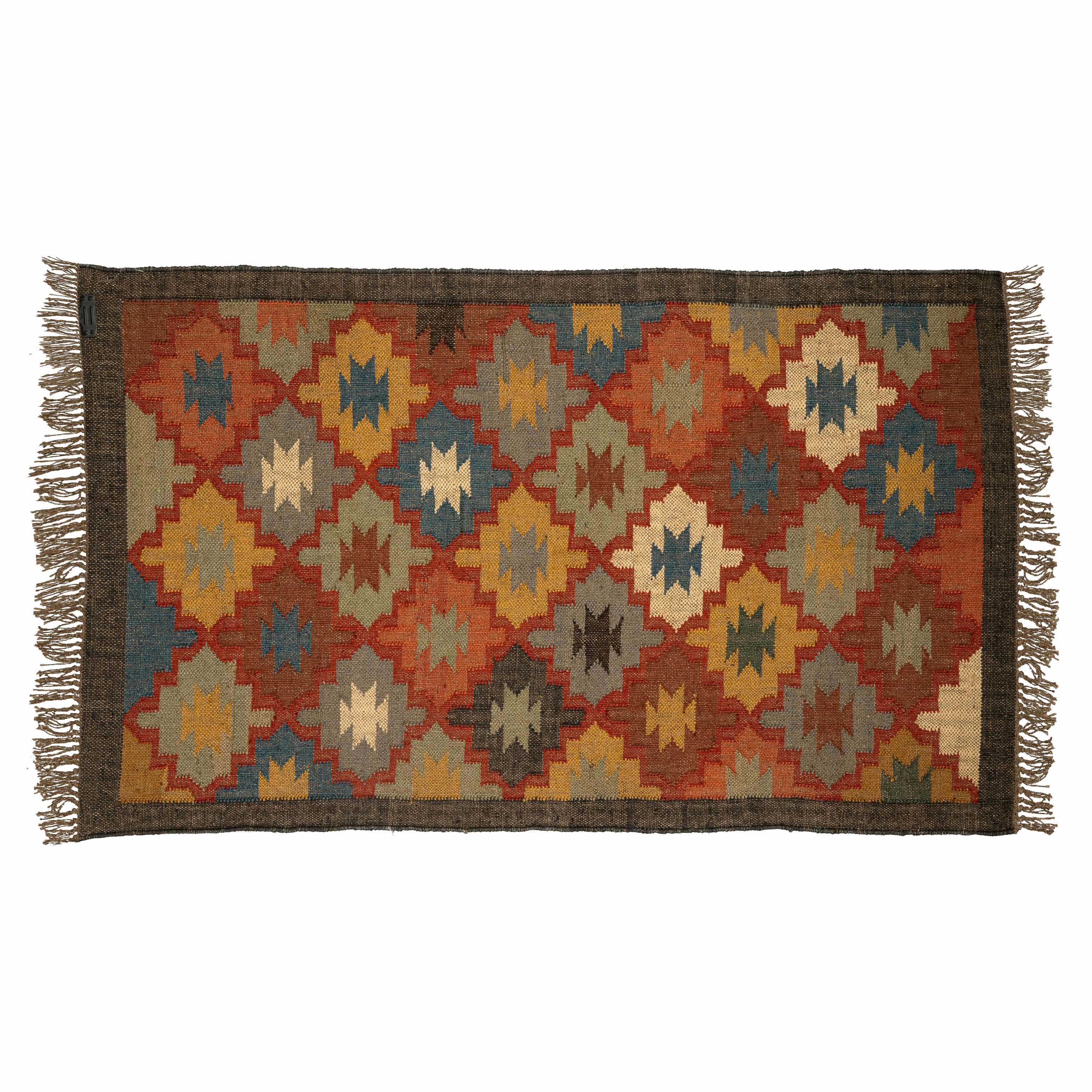 Handwoven Wool Jute Rug – Timeless Kilim Design for Your Home