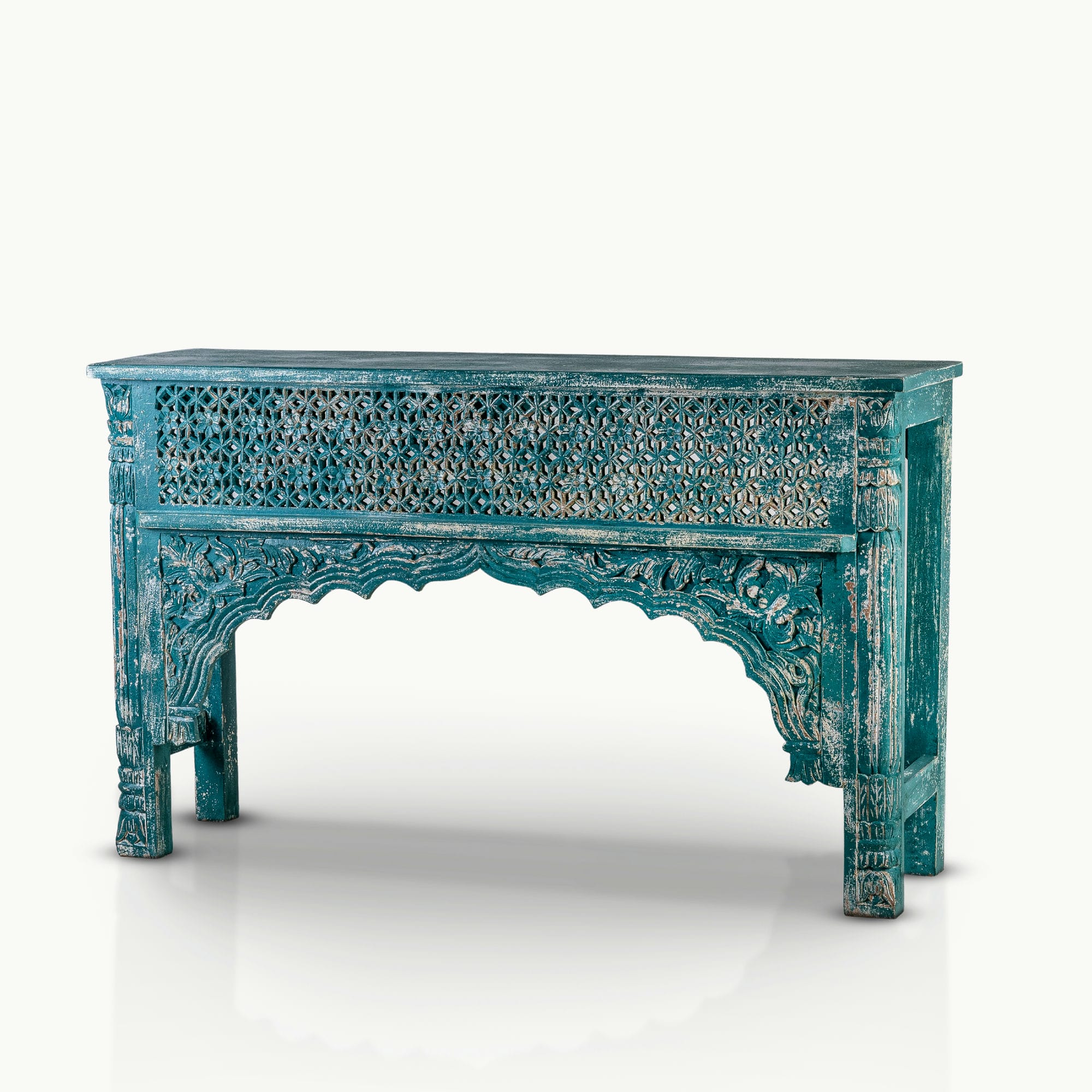 Green wash console table