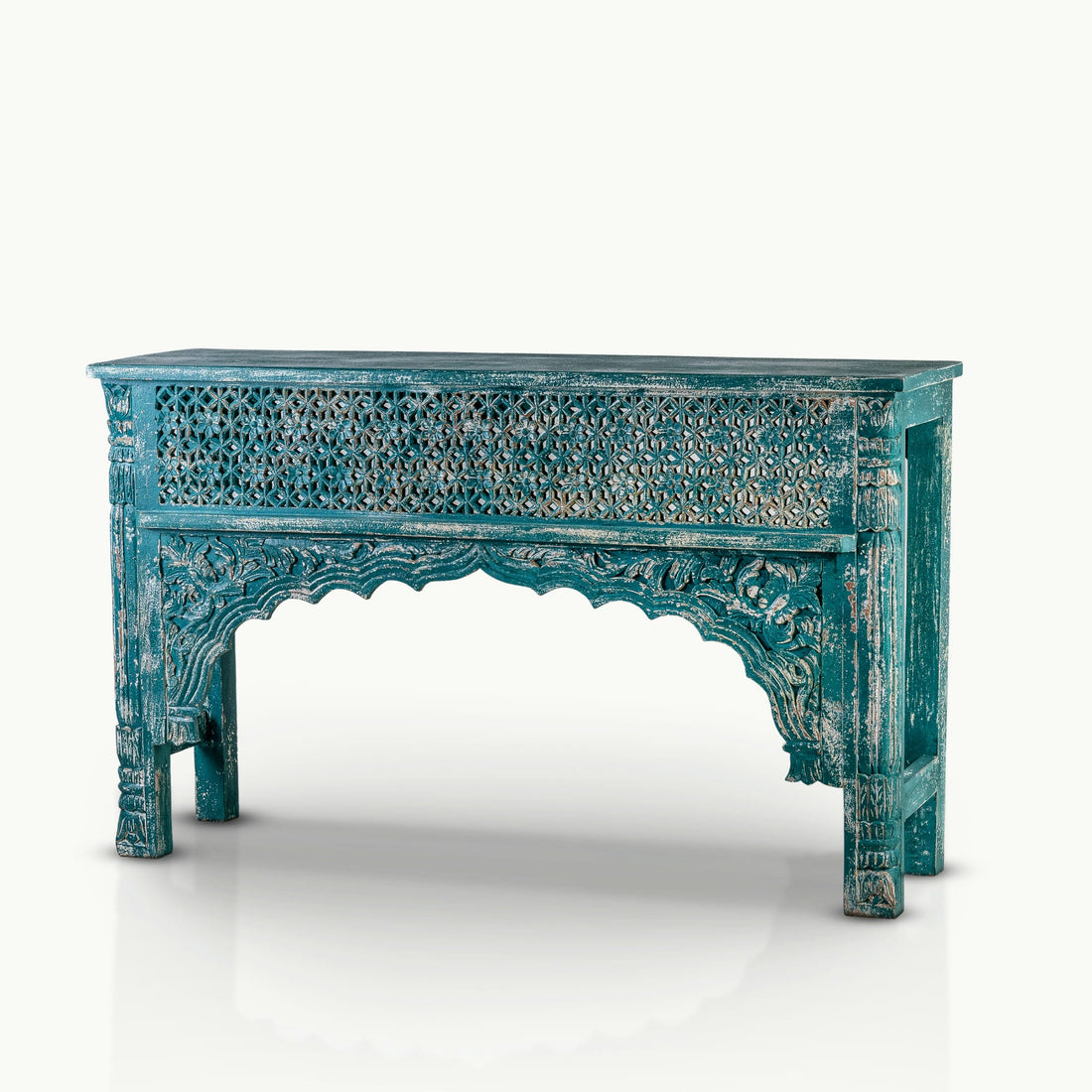 Green wash console table