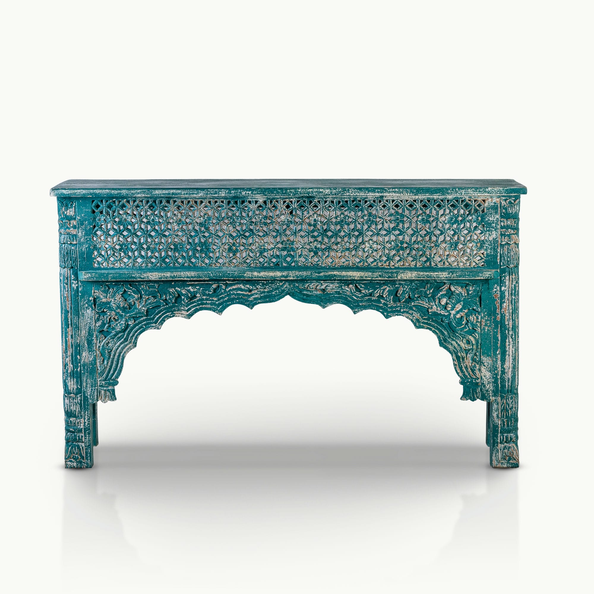 Green wash console table
