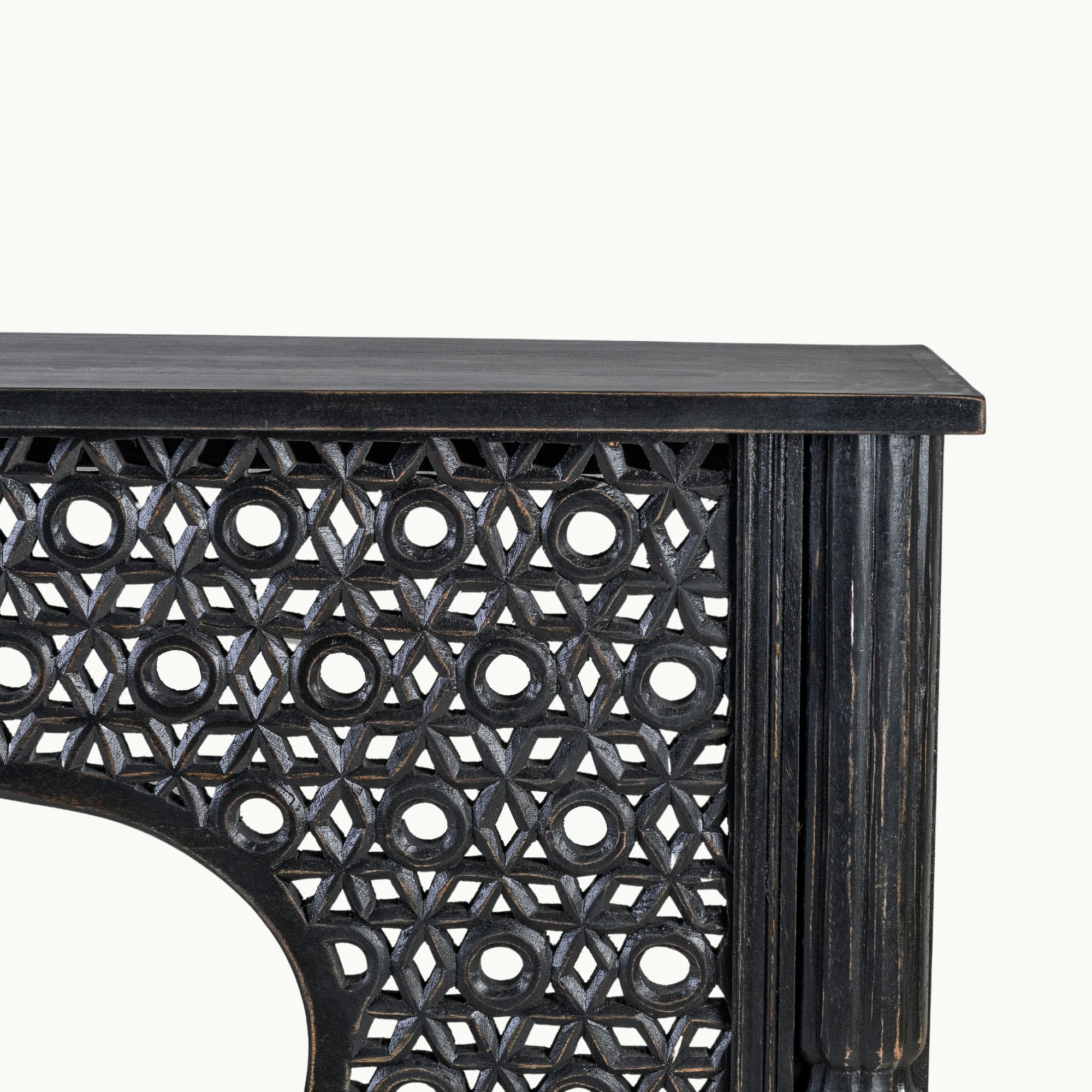 Black console table