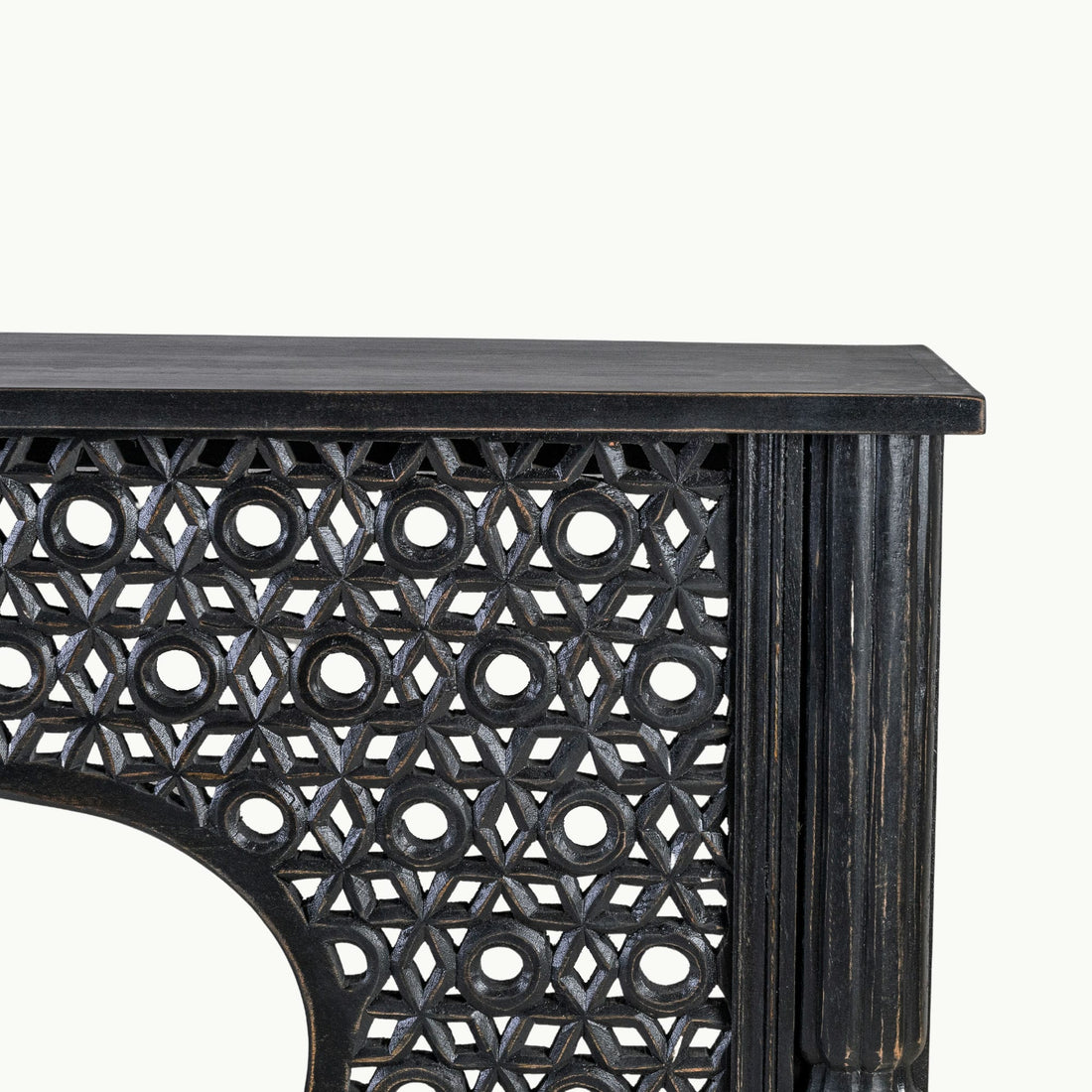 Black console table