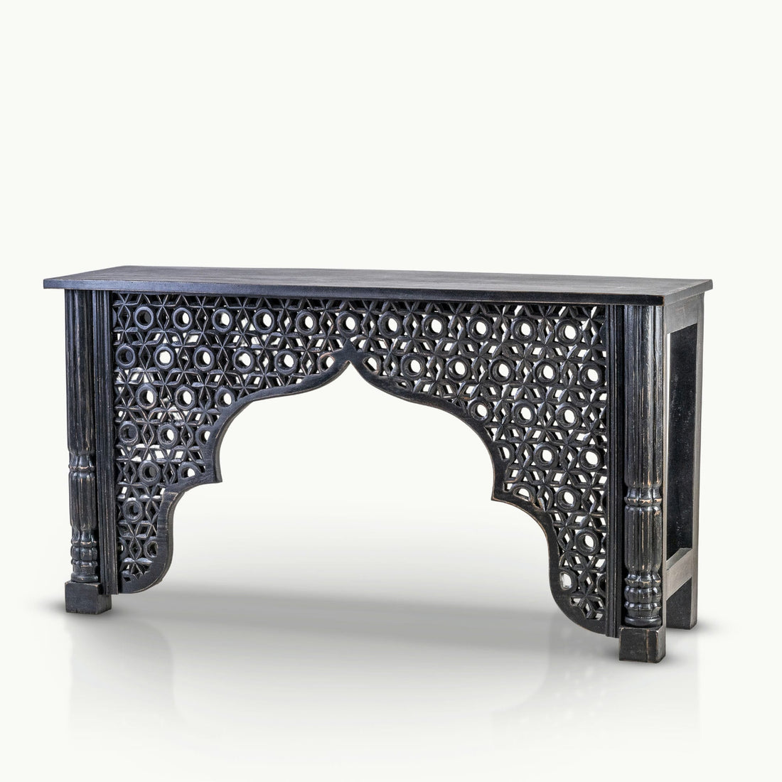 Black console table