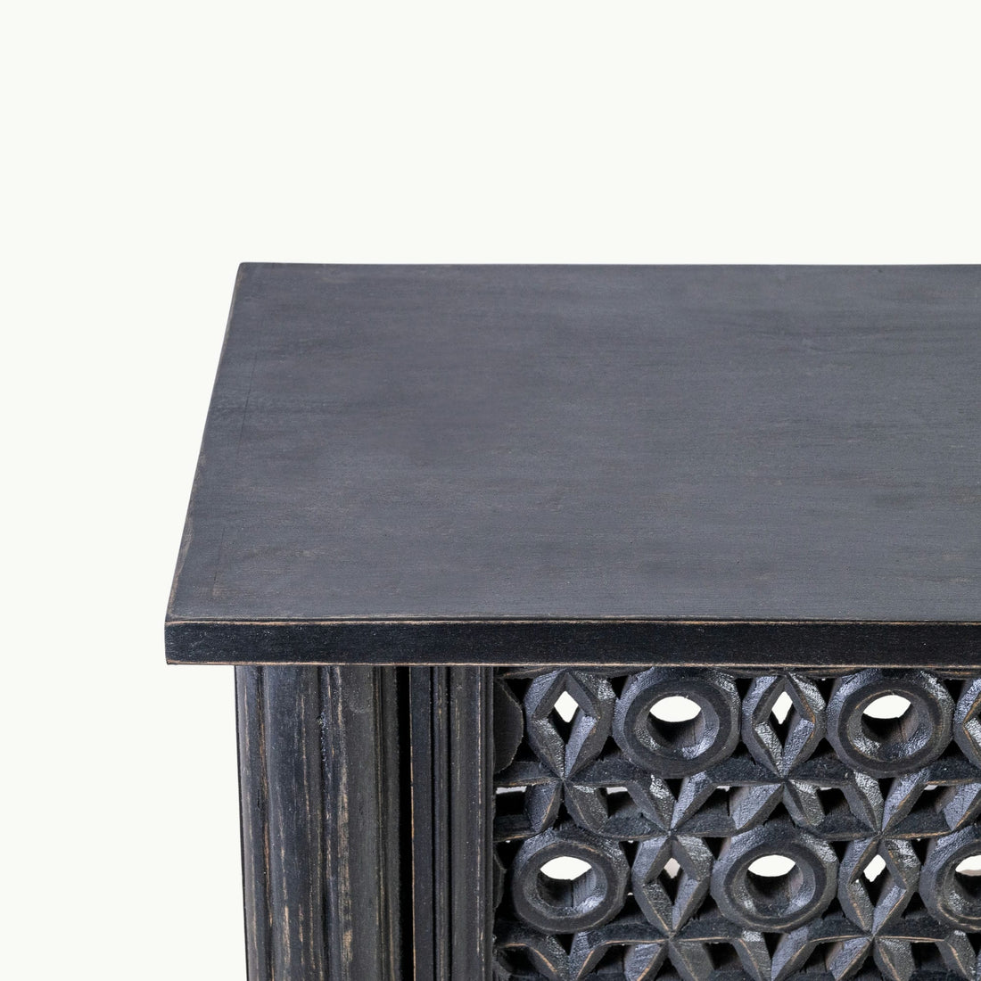 Black console table