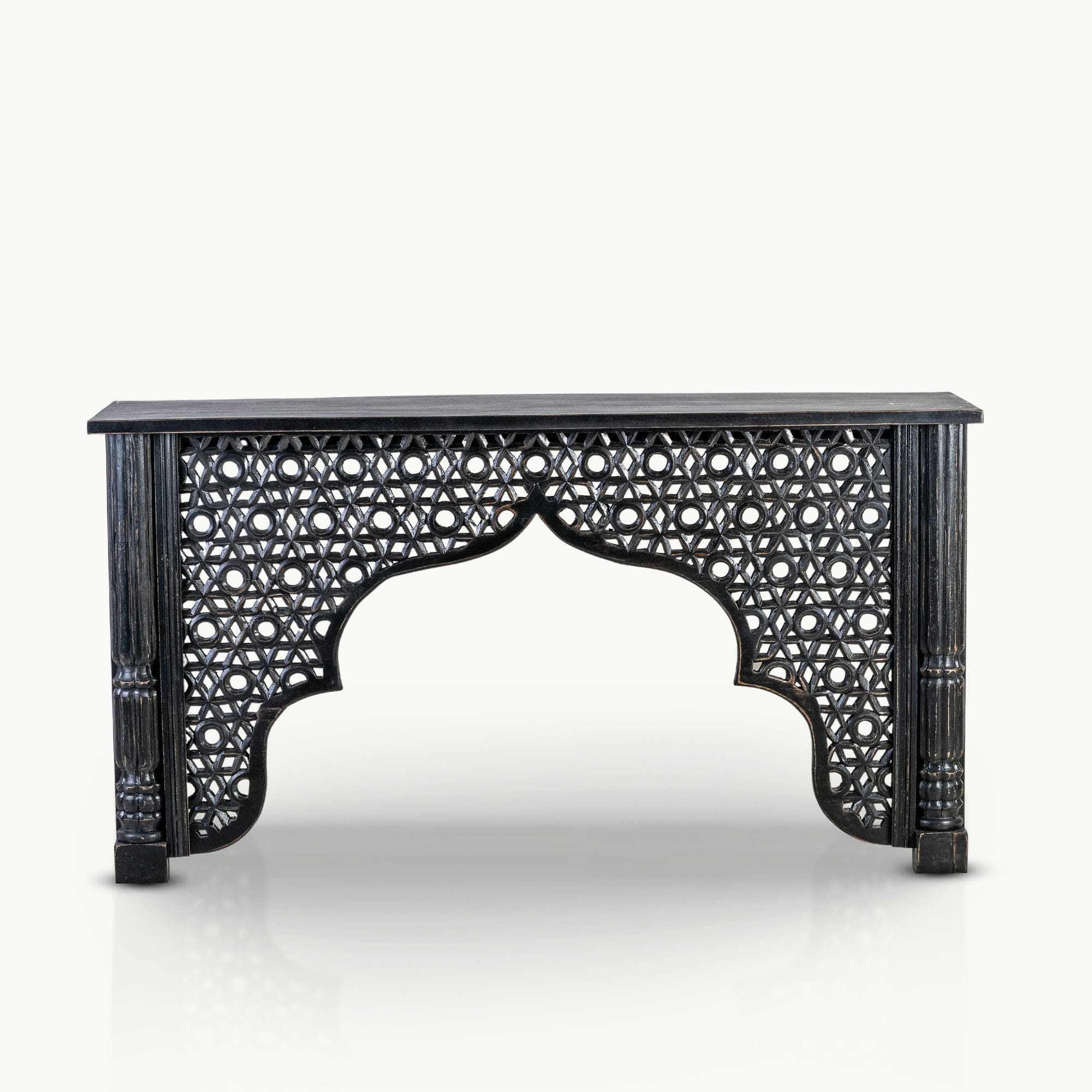 Black console table