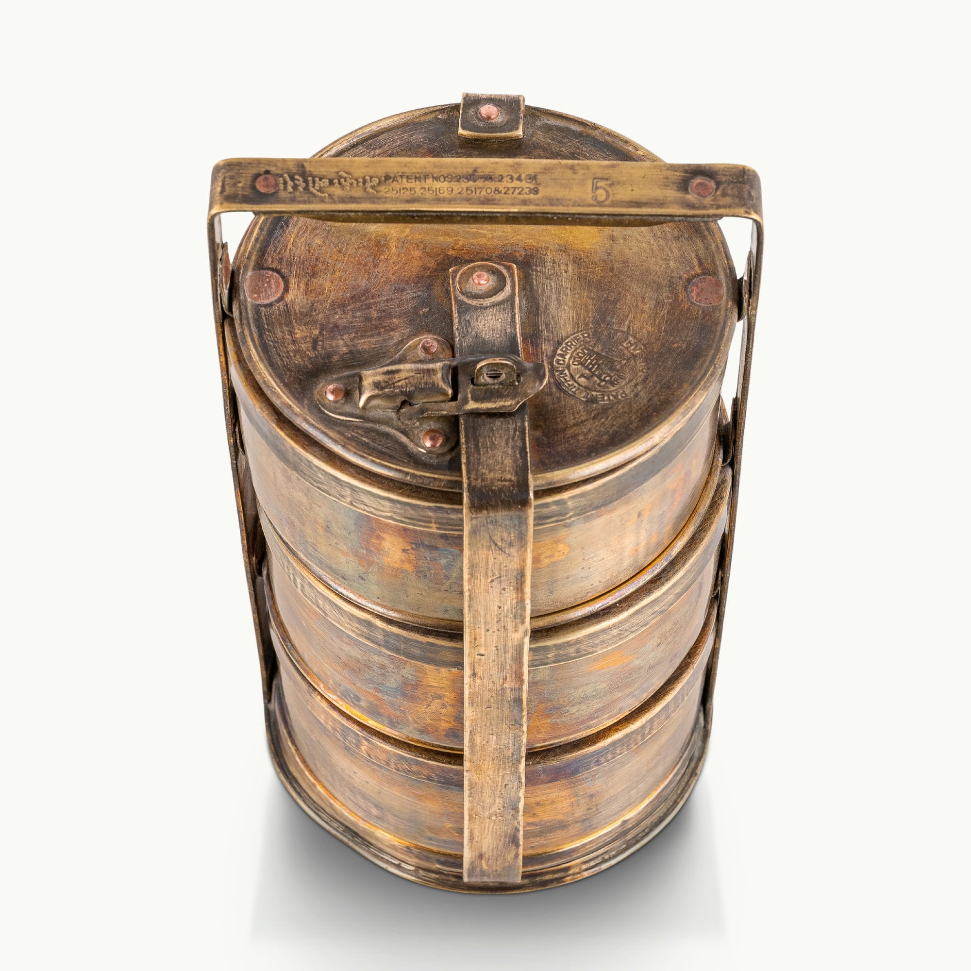 Brass antique lunch box