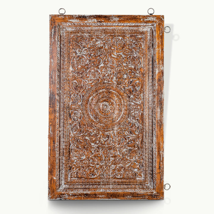 Distressed Teak Wood Wall Panel: The Architectural Mandala