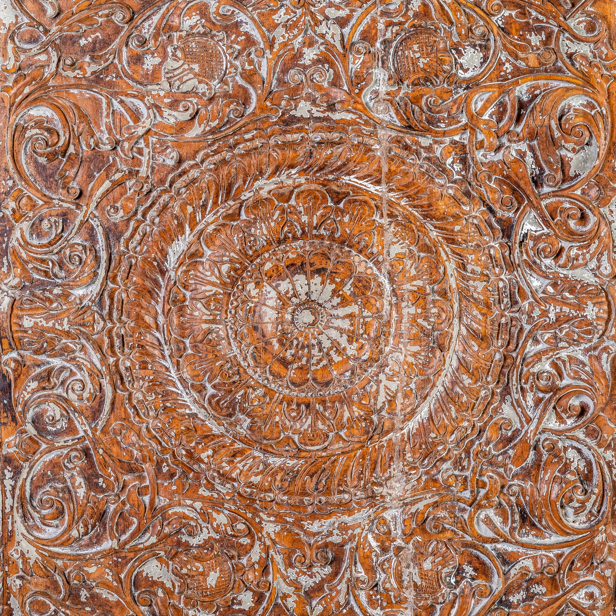 Vintage style hand carved wall panel
