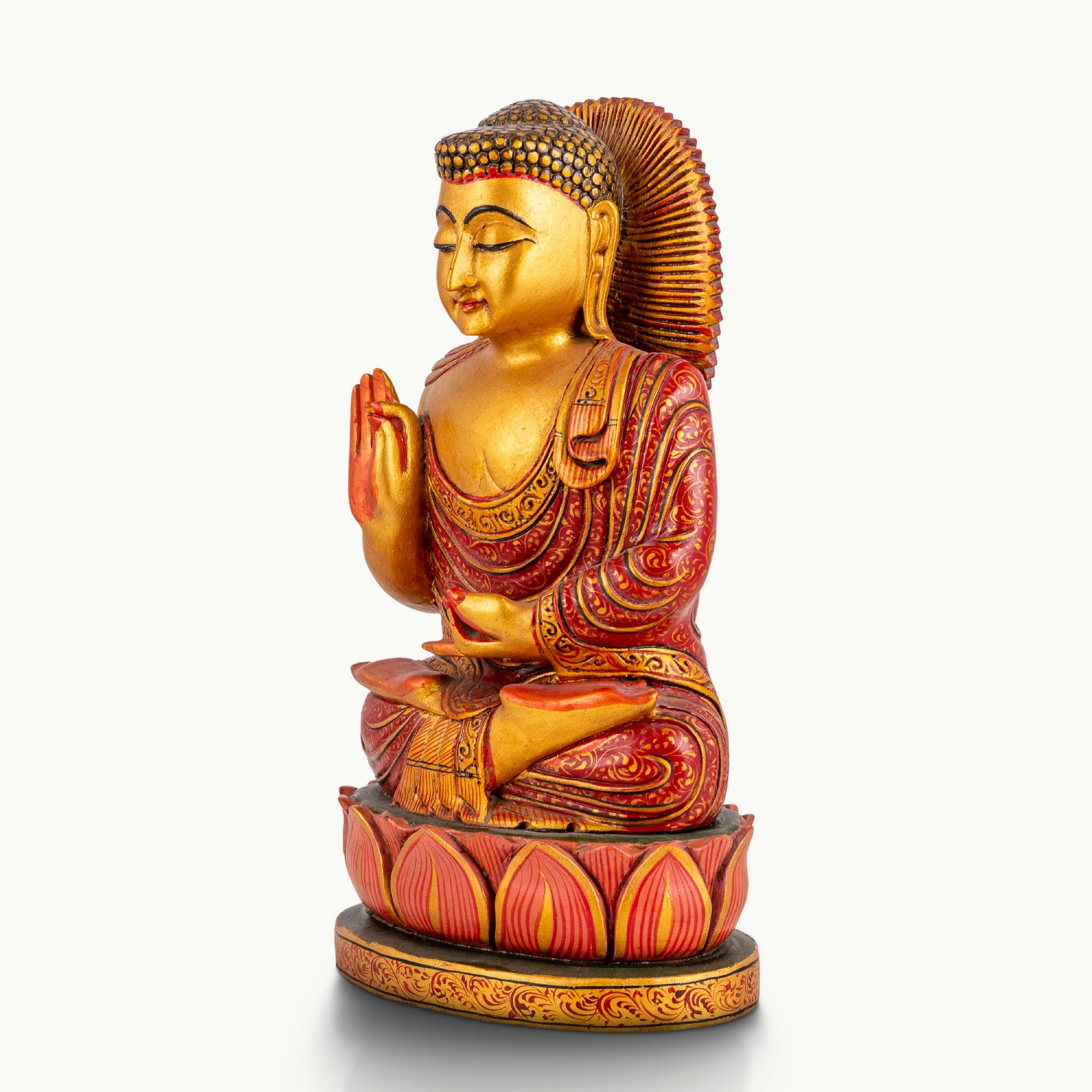 Rosewood painted buddha