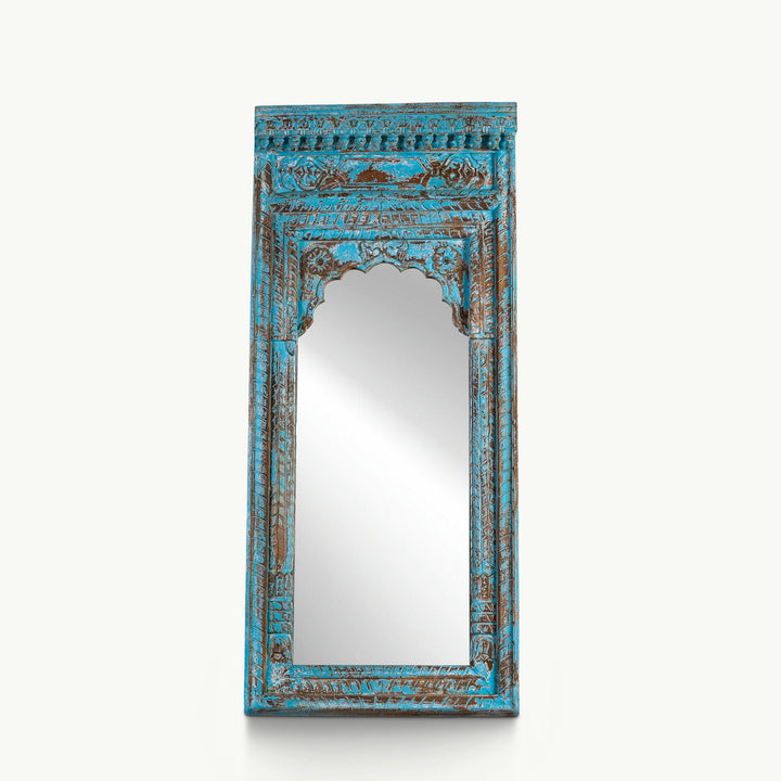 Distressed Blue Wooden Wall Frame: The Turquoise Archway