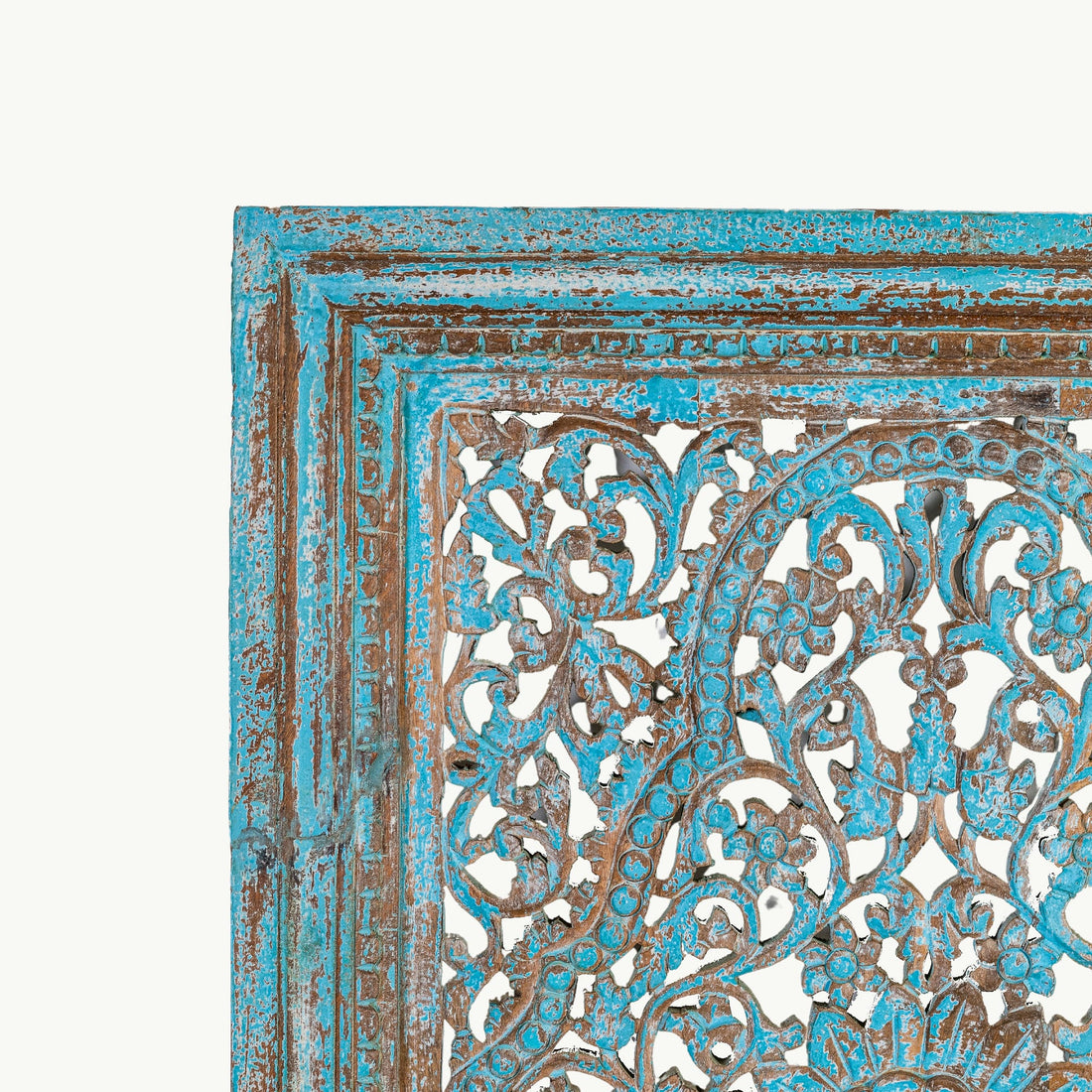 Vintage style blue wash wall panel