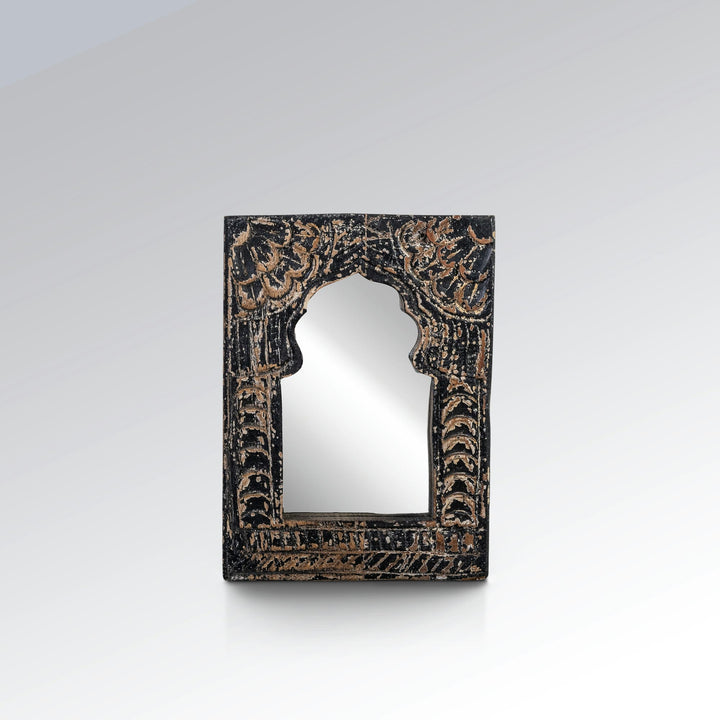 Vintage style small black mirror frame