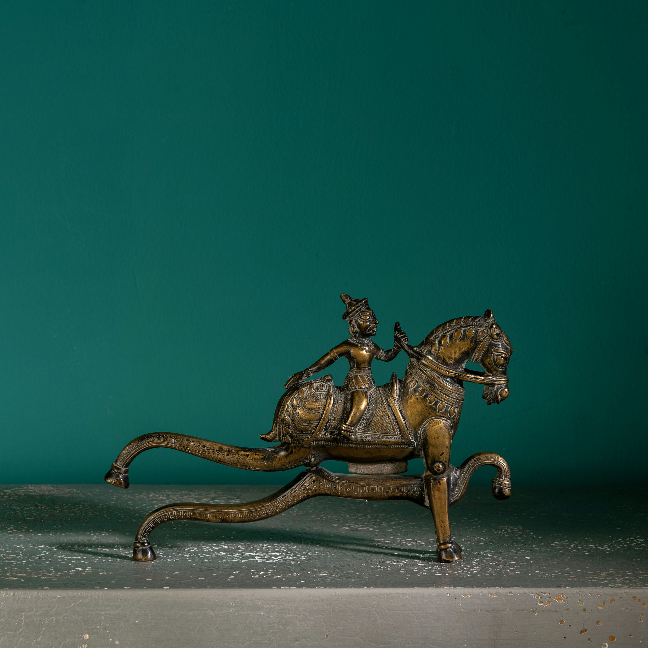 Antique Brass Horse Nutcracker: The Equestrian Sarota