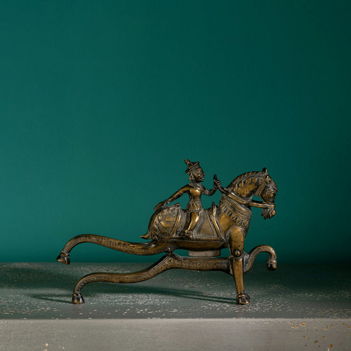 Antique Brass Horse Nutcracker: The Equestrian Sarota