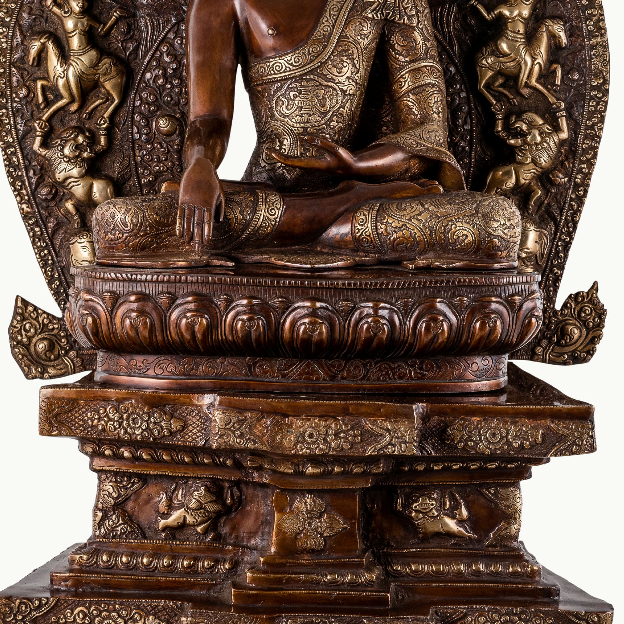 Brass brown polish sitting buddha