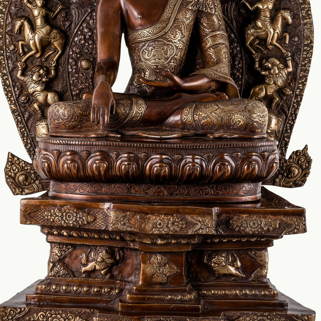 Brass brown polish sitting buddha