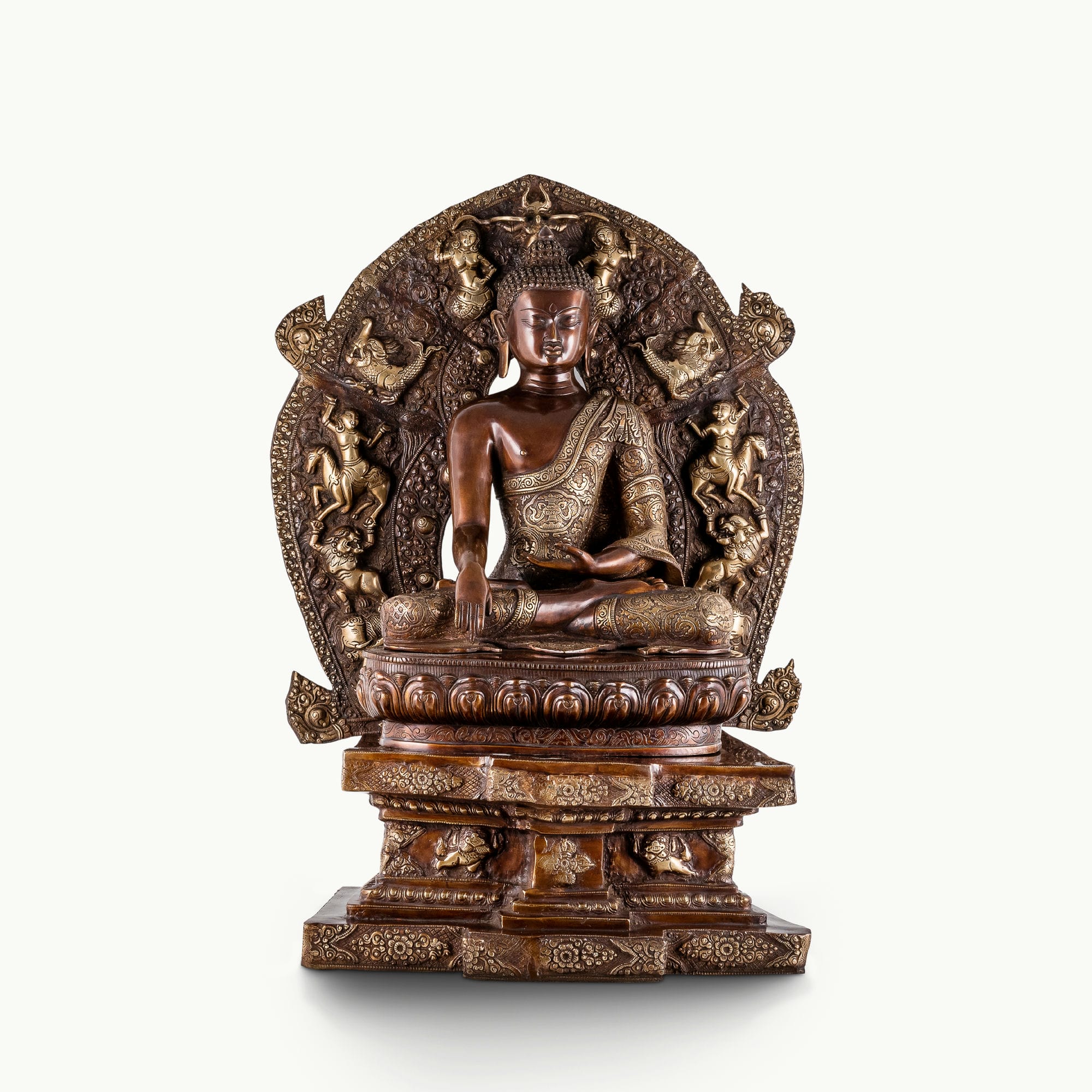 Brass brown polish sitting buddha