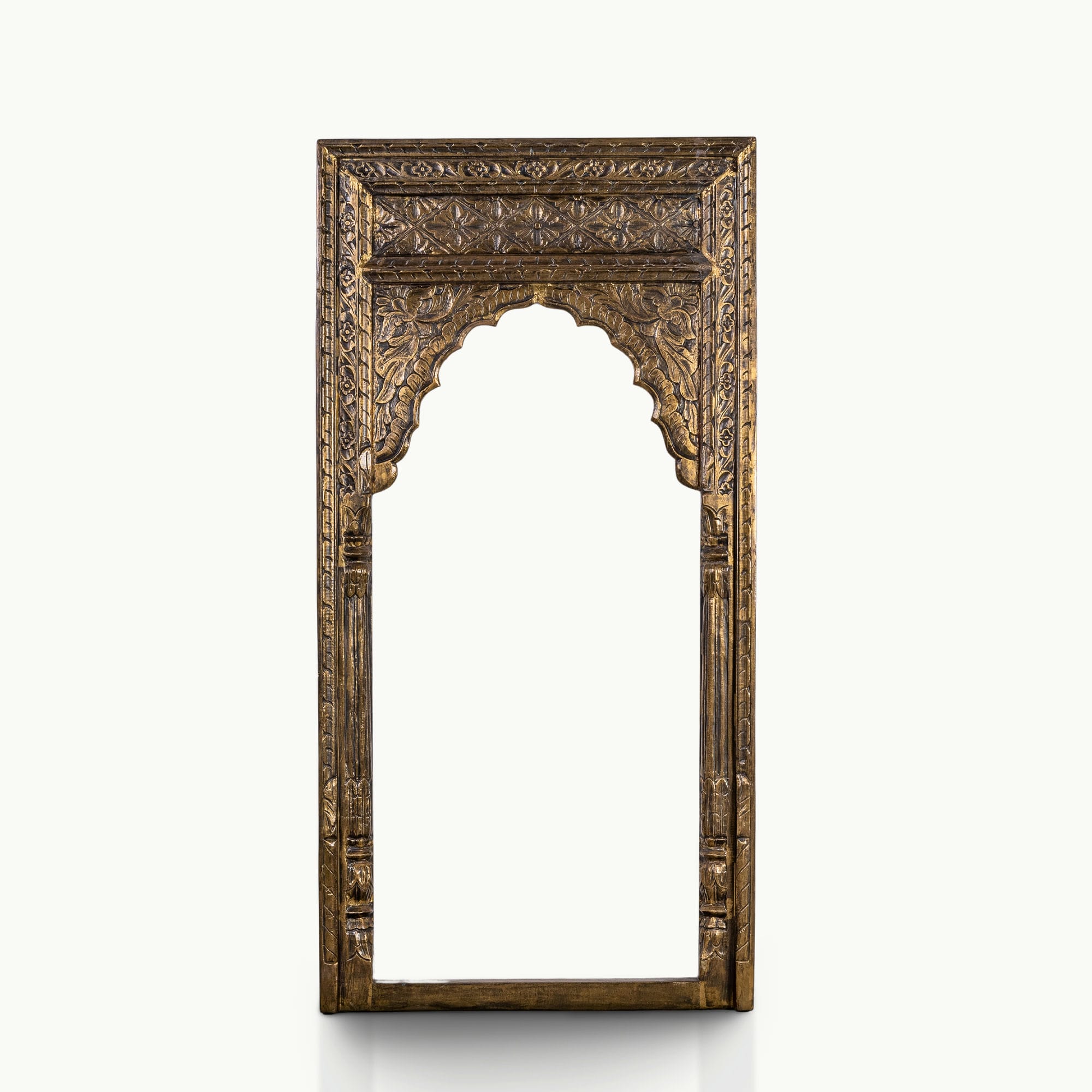 Antique finish wooden mirror frame