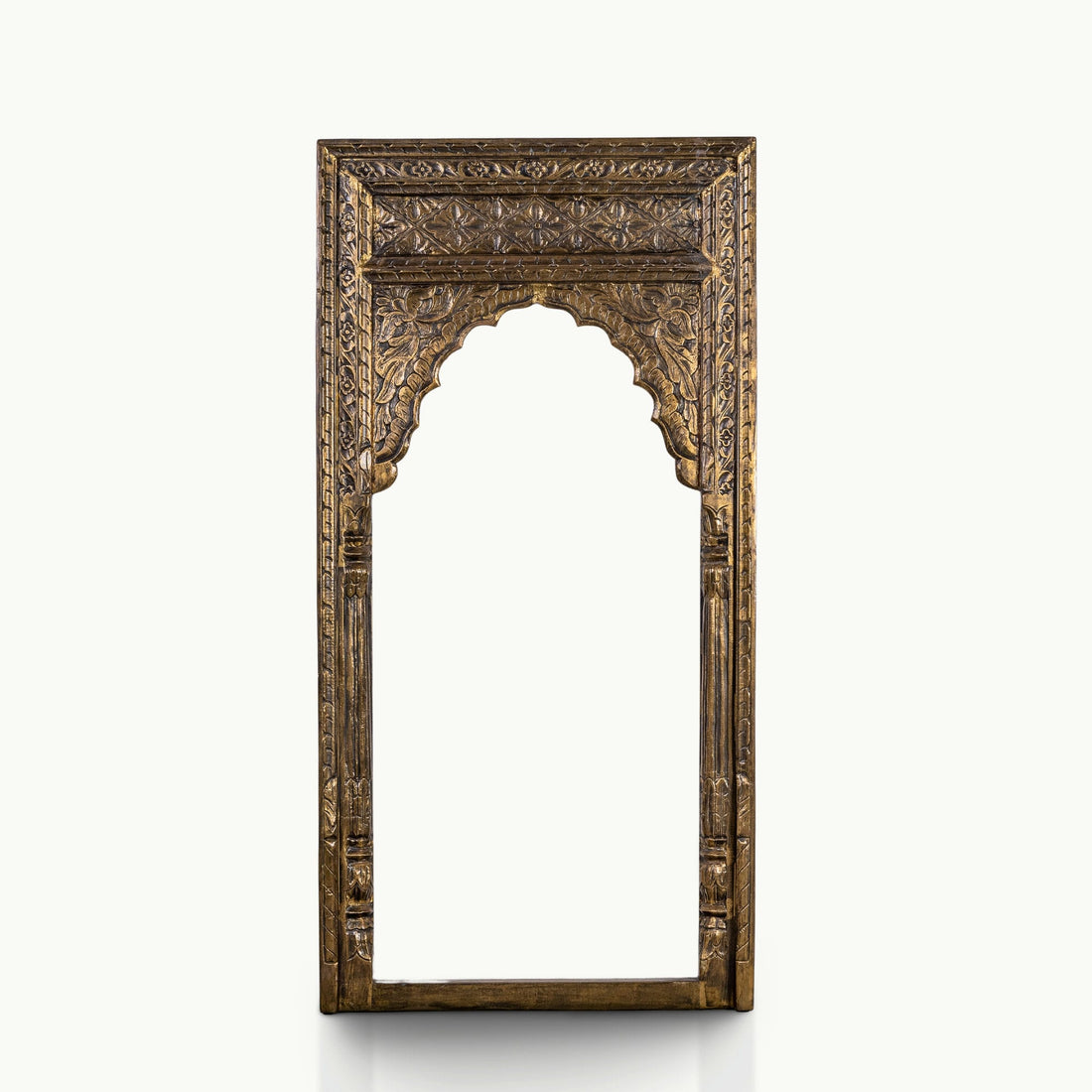 Antique finish wooden mirror frame