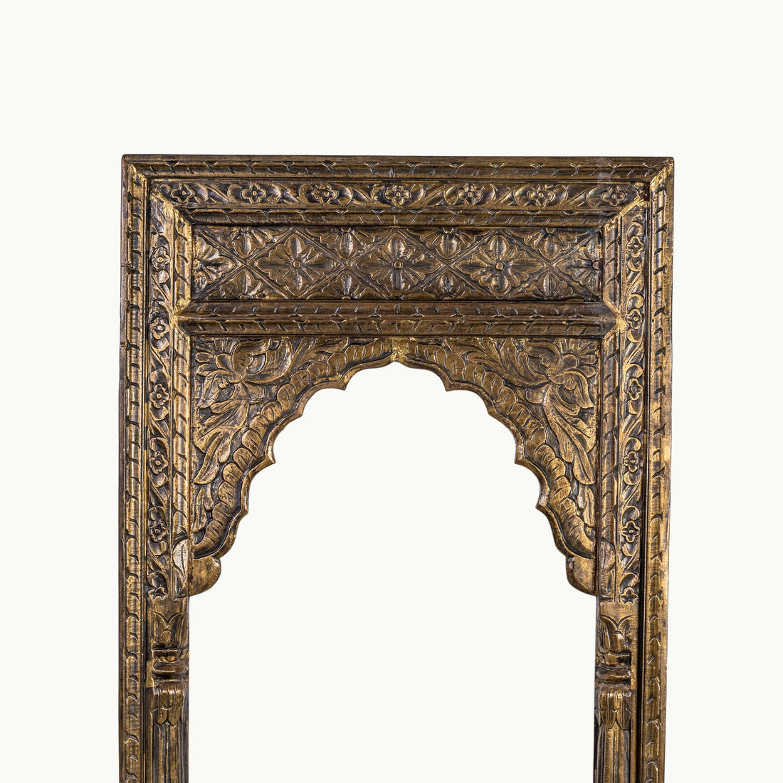 Antique finish wooden mirror frame