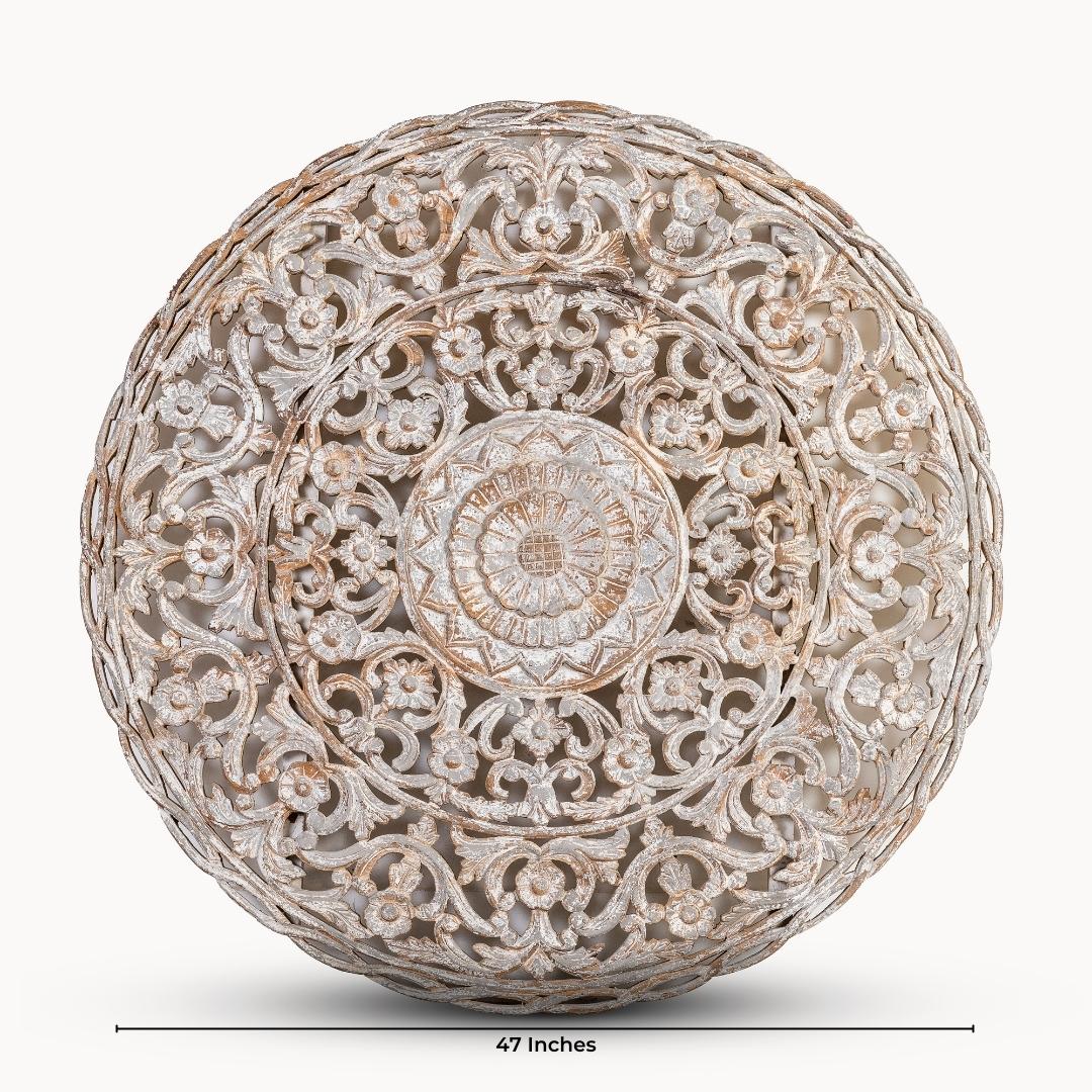 Vintage style round wall panel