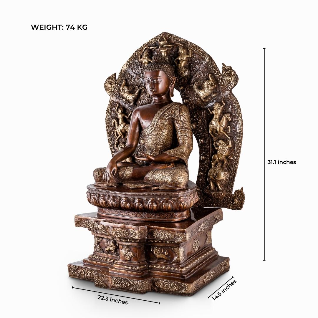Brass brown polish sitting buddha