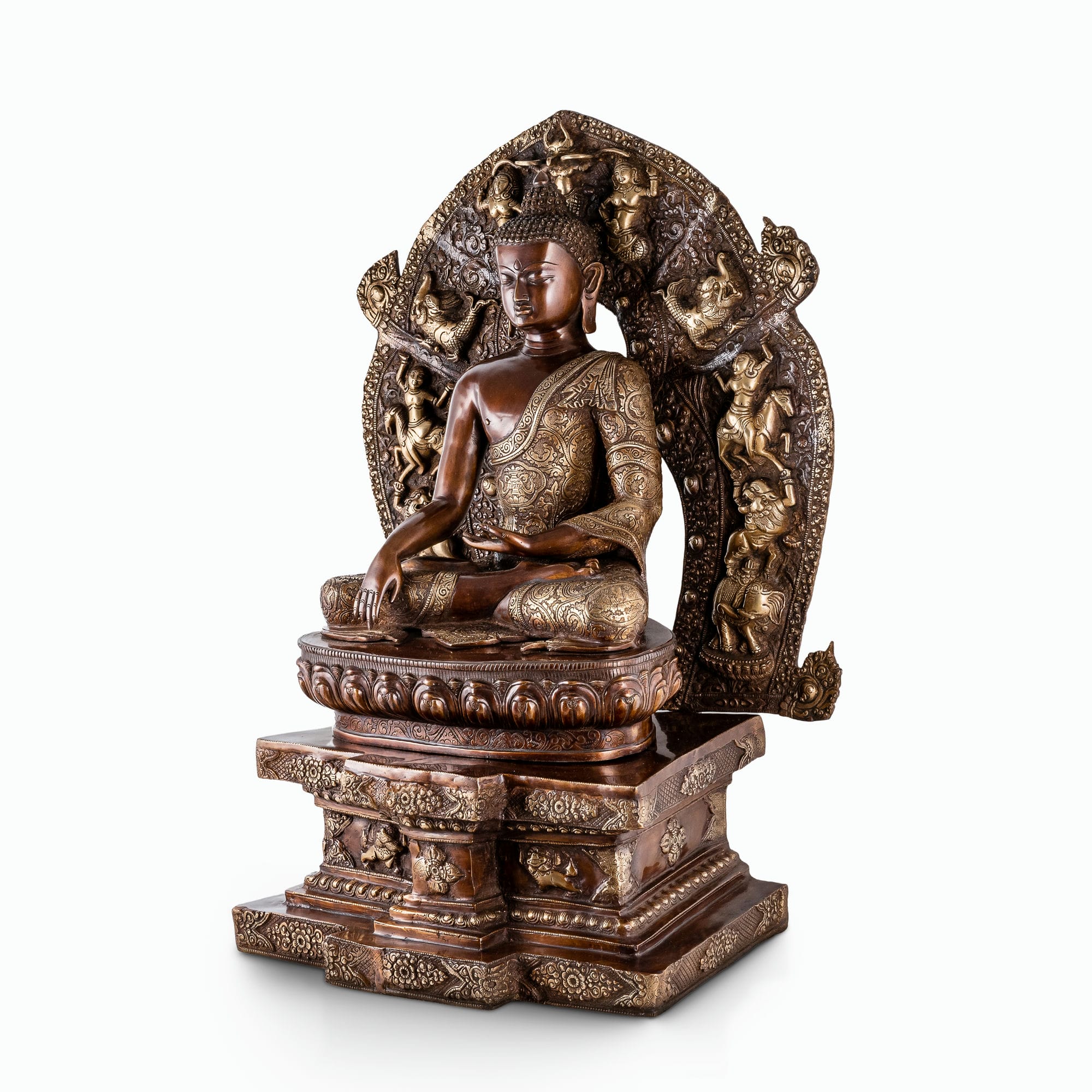 Brass brown polish sitting buddha