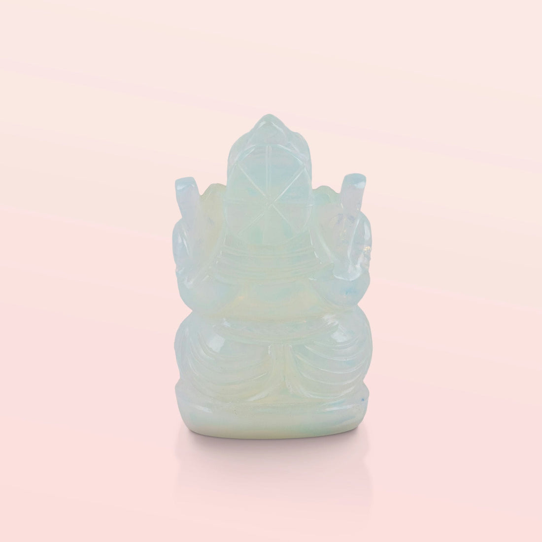 Opalite Seated Ganesha with Conical Crown