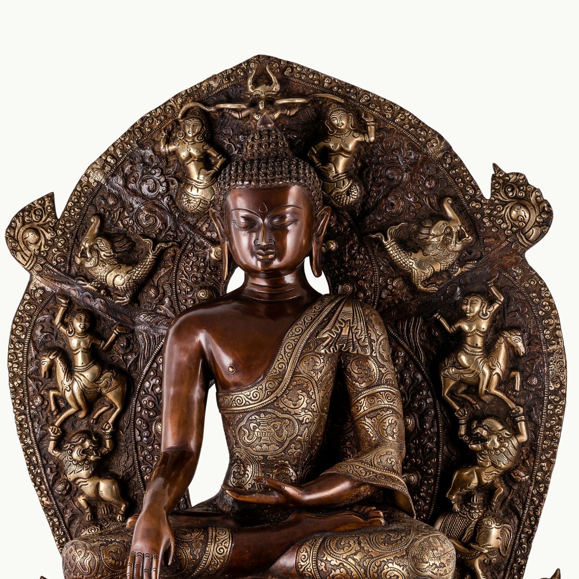 Brass brown polish sitting buddha